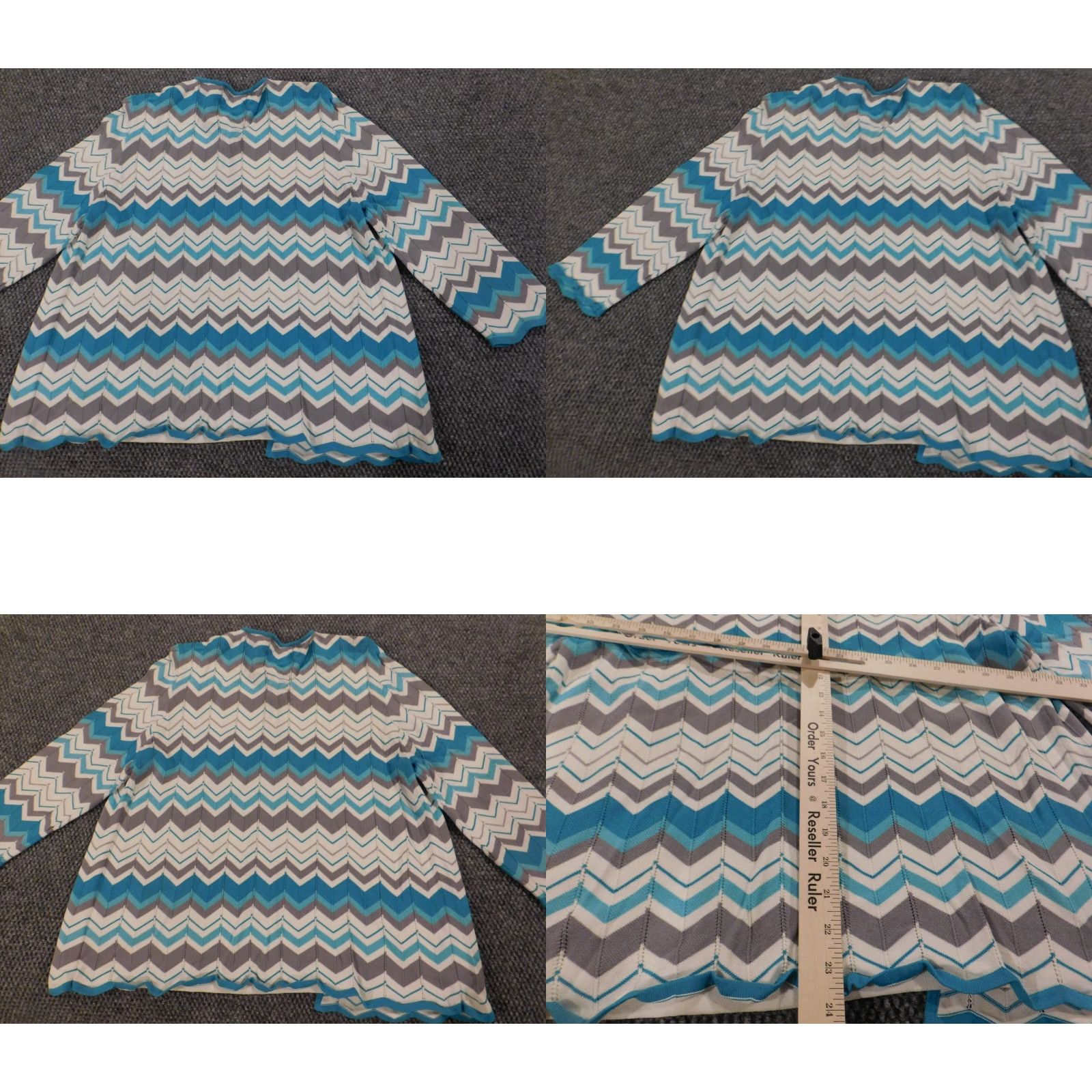 Vintage Alfred Dunner Sweater Ladies L Blue Striped Pullover Crew Neck Knitted Cotton Polyester Casual Regular Modern 90s? Size L / US 10 / IT 46 - 8 Thumbnail