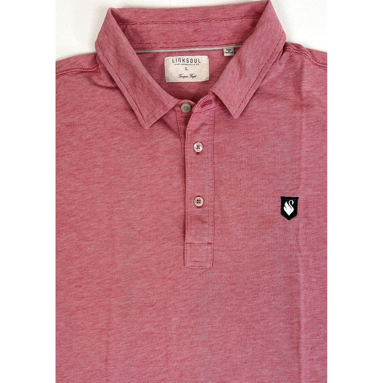Vintage Linksoul Polo Shirt Men’s Short Sleeve Luxury Cotton Sz L Pink Polo Size US L / EU 52-54 / 3 - 2 Thumbnail