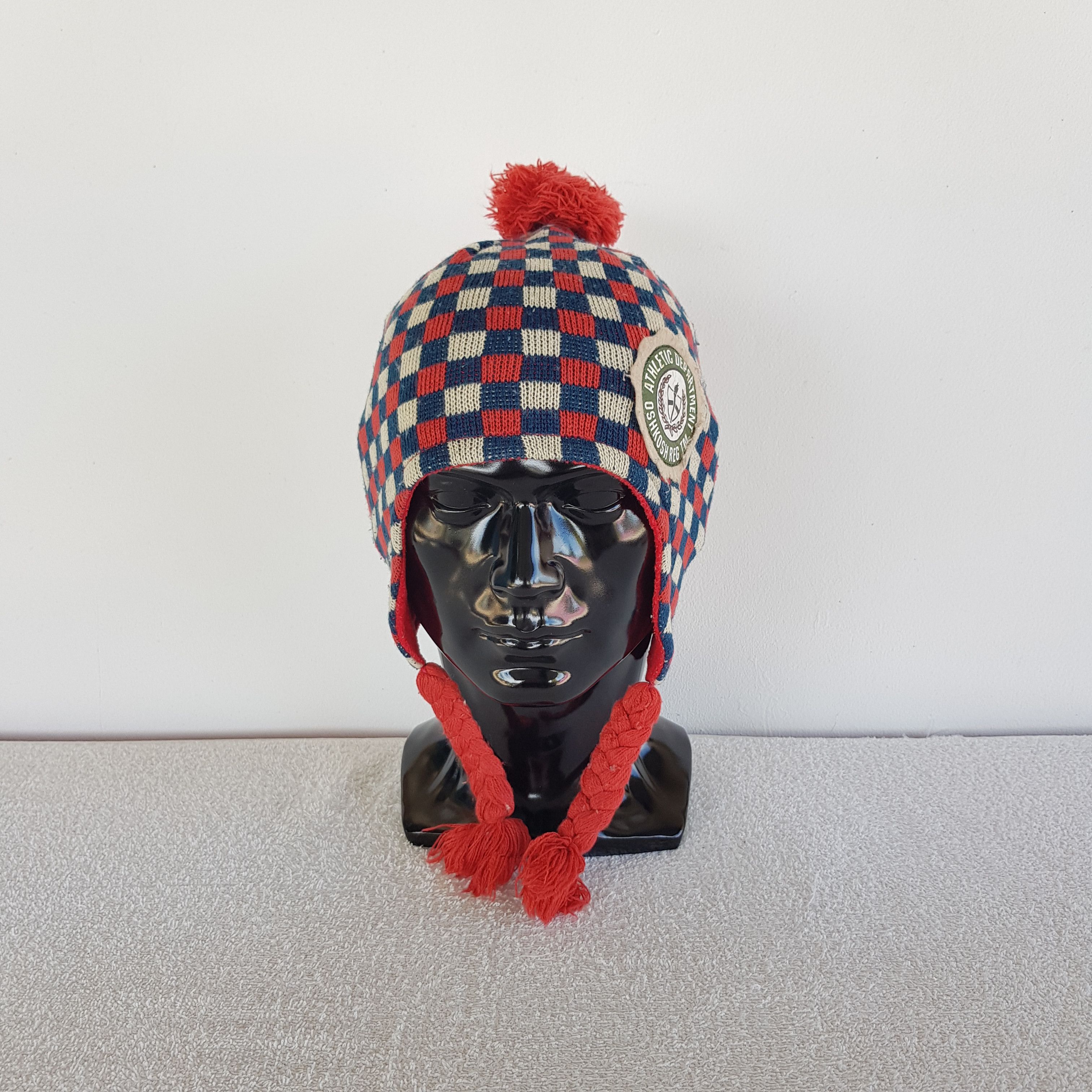 Oshkosh Vintage Oshkosh Earflap Checkered Board Beanie Snow Caps Hat Size ONE SIZE - 2 Thumbnail
