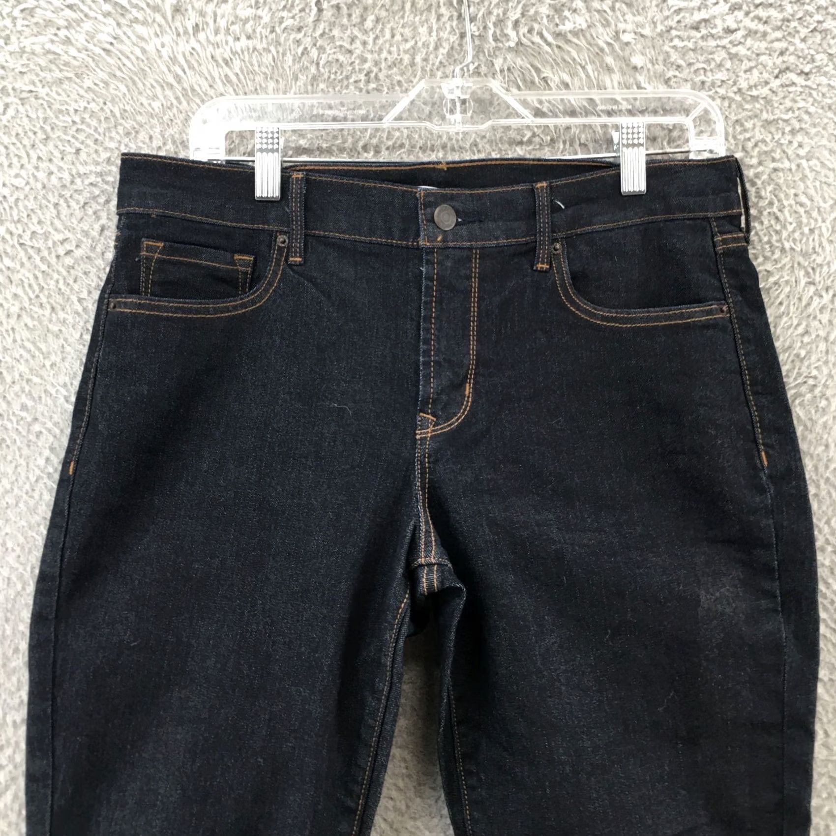 Old Navy Old Navy Jeans Womens 10 Skinny Blue Denim Mid Rise Dark Wash Zip Jeans Size 32" / US 10 / IT 46 - 2 Thumbnail