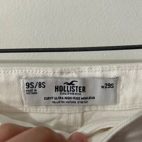 Hollister Hollister White Curvy Ultra High Rise Mom Jeans Size 29" - 3 Thumbnail