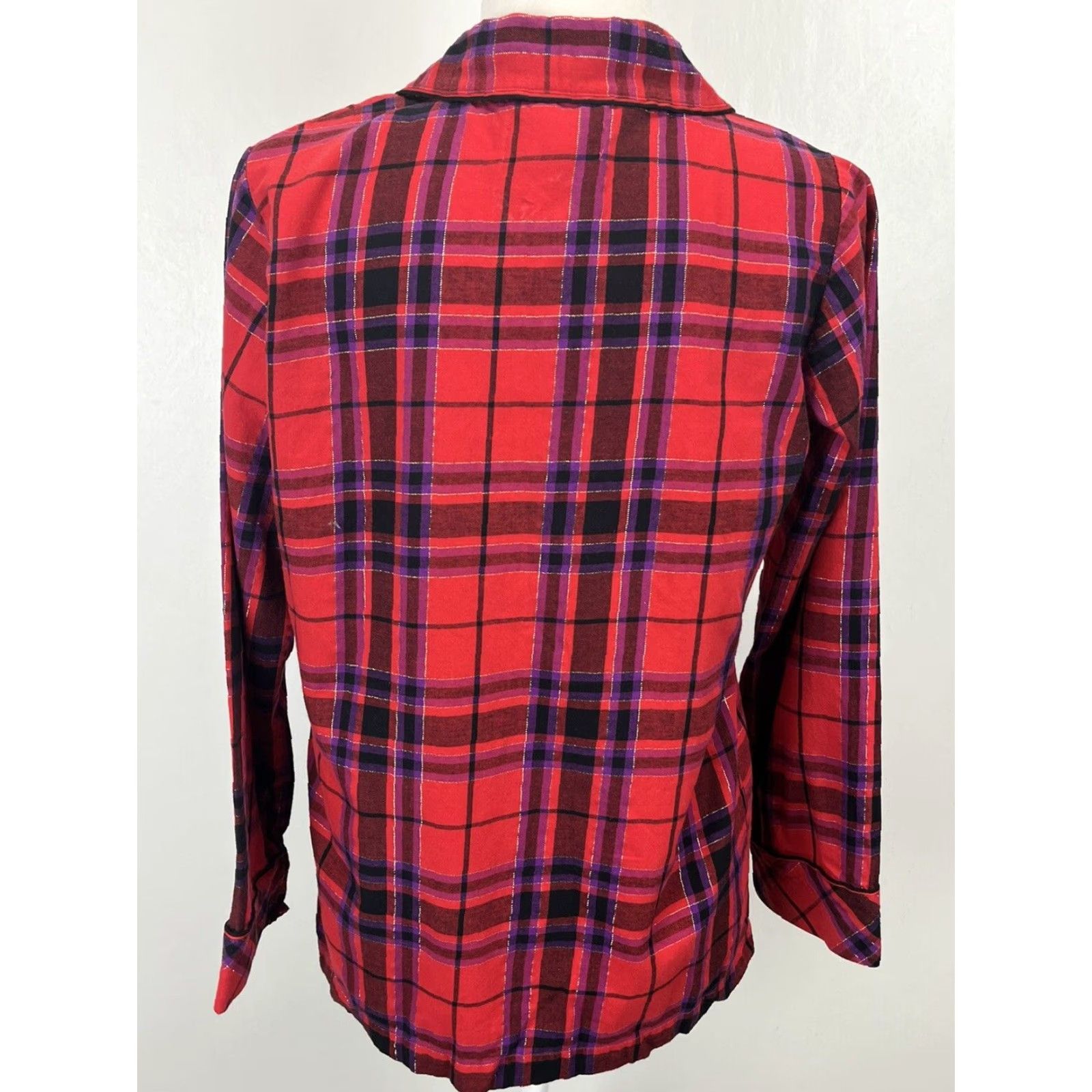 Victoria's Secret Victoria's Secret Pajama Set Flannel Plaid 2-Piece Women S Purple Red Christmas Holiday Winter Size S / US 4 / IT 40 - 4 Thumbnail