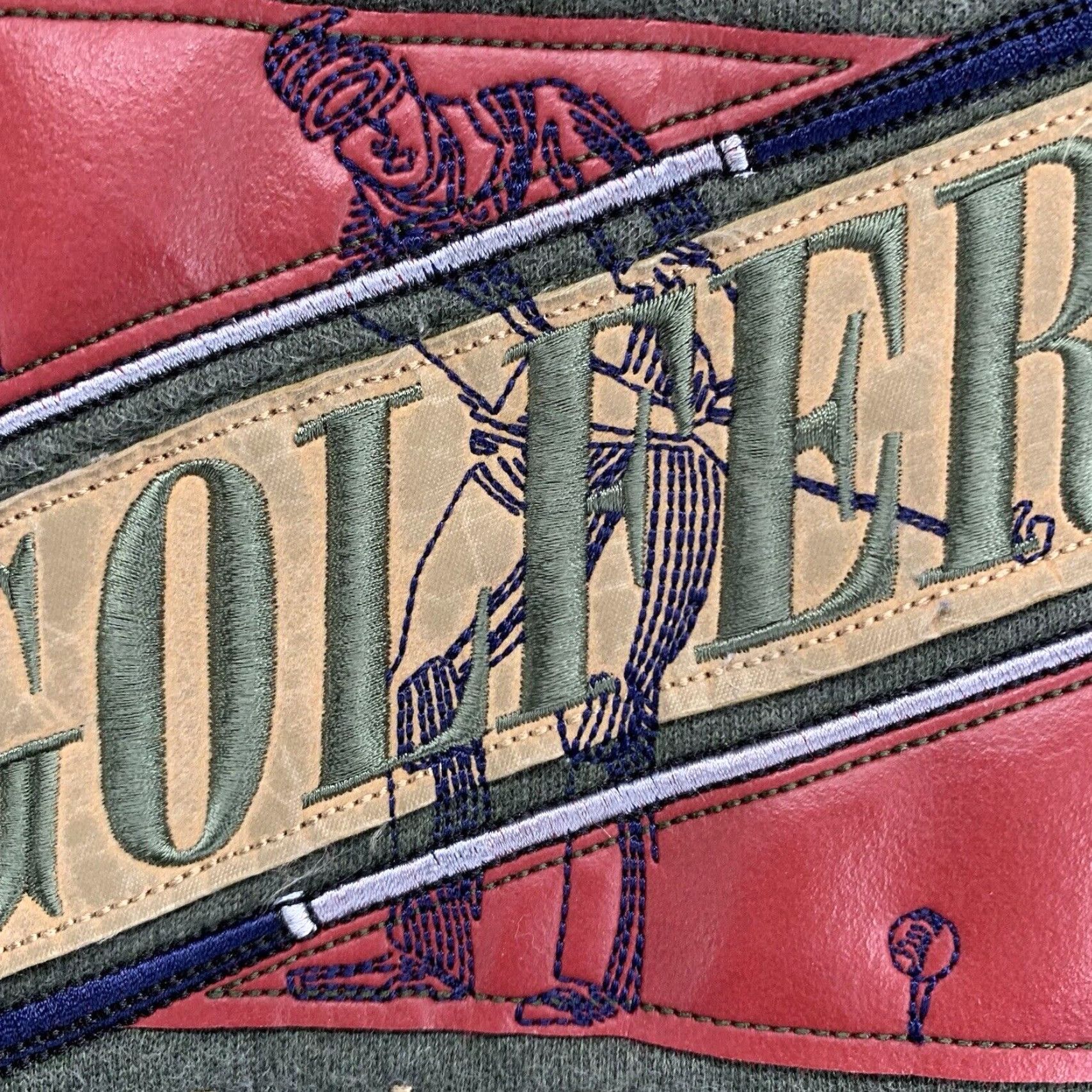 Vintage VINTAGE Men's Golf Sweatshirt XL Green 90s Sports Humor Embroidered Leather Details Crew Neck Pullover Heavyweight Fleece Size US XL / EU 56 / 4 - 6 Thumbnail