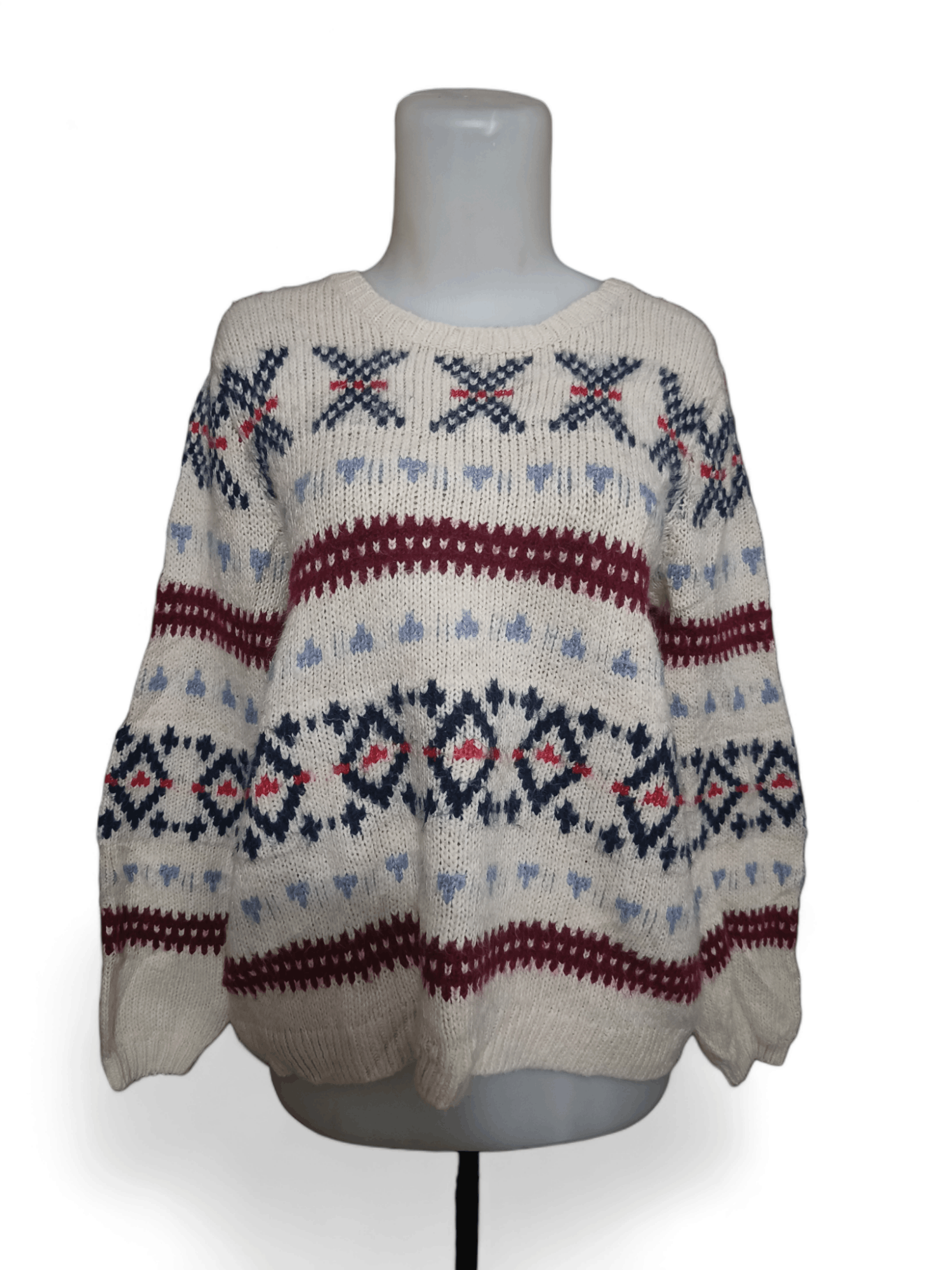 Other Vintage 90s OLD NAVY Ethnic Motifs Pattern Knit Sweater Size XS / US 0-2 / IT 36-38 - 5 Thumbnail