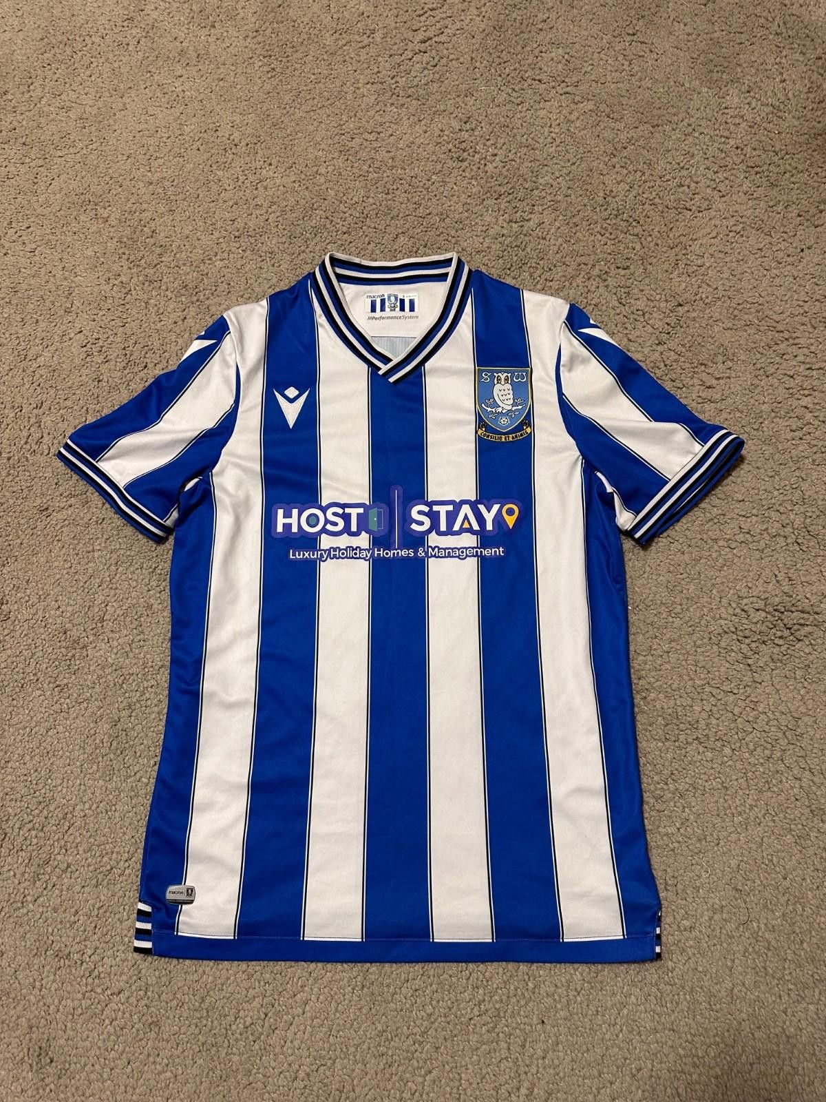 Macron SHEFFIELD WEDNESDAY 2022/2023 FOOTBALL SHIRT JERSEY MACRON Size US S / EU 44-46 / 1 - 1 Thumbnail