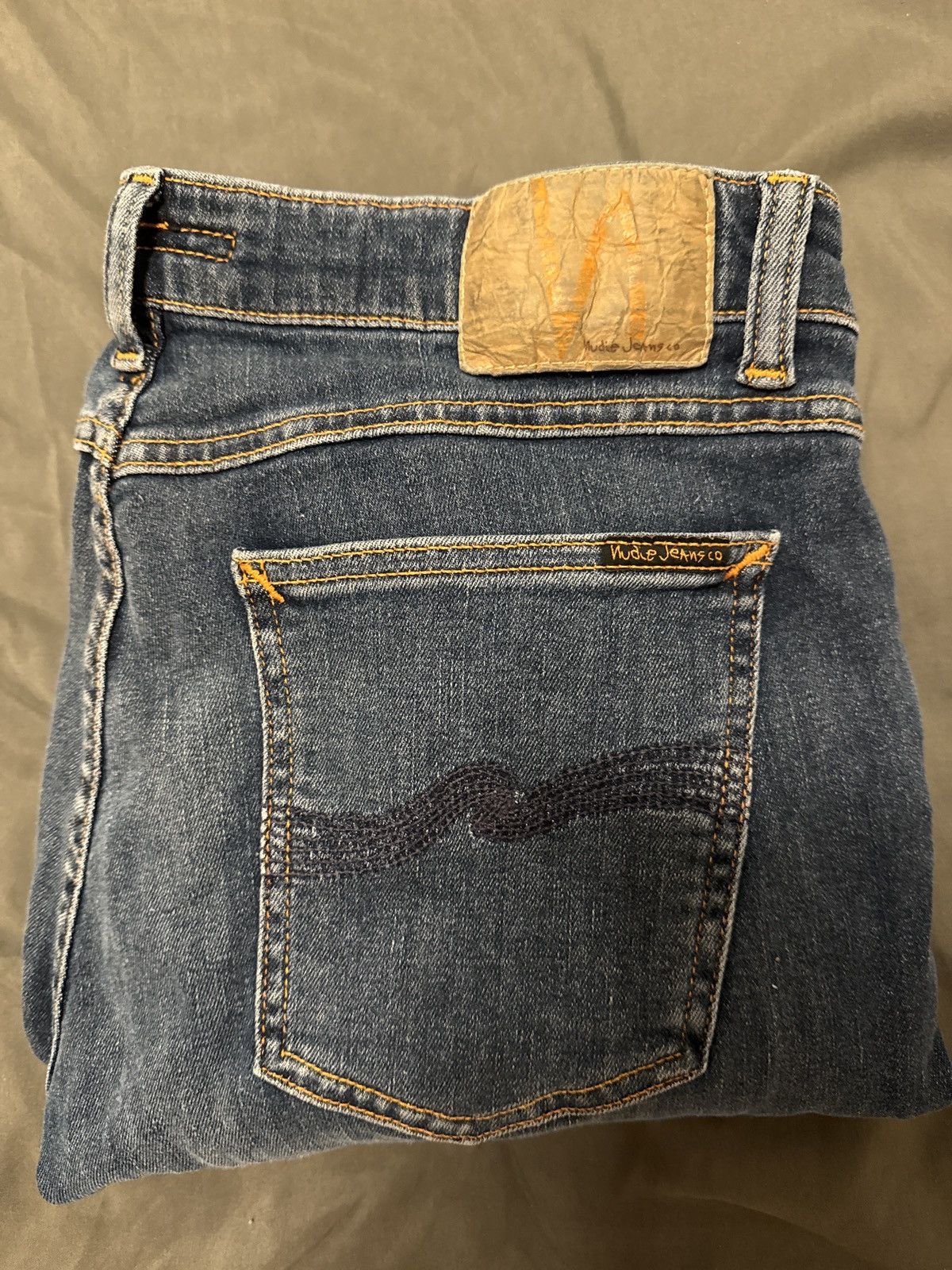 Nudie Jeans Skinny Lin dark blue navy jeans Size US 31 - 1 Thumbnail