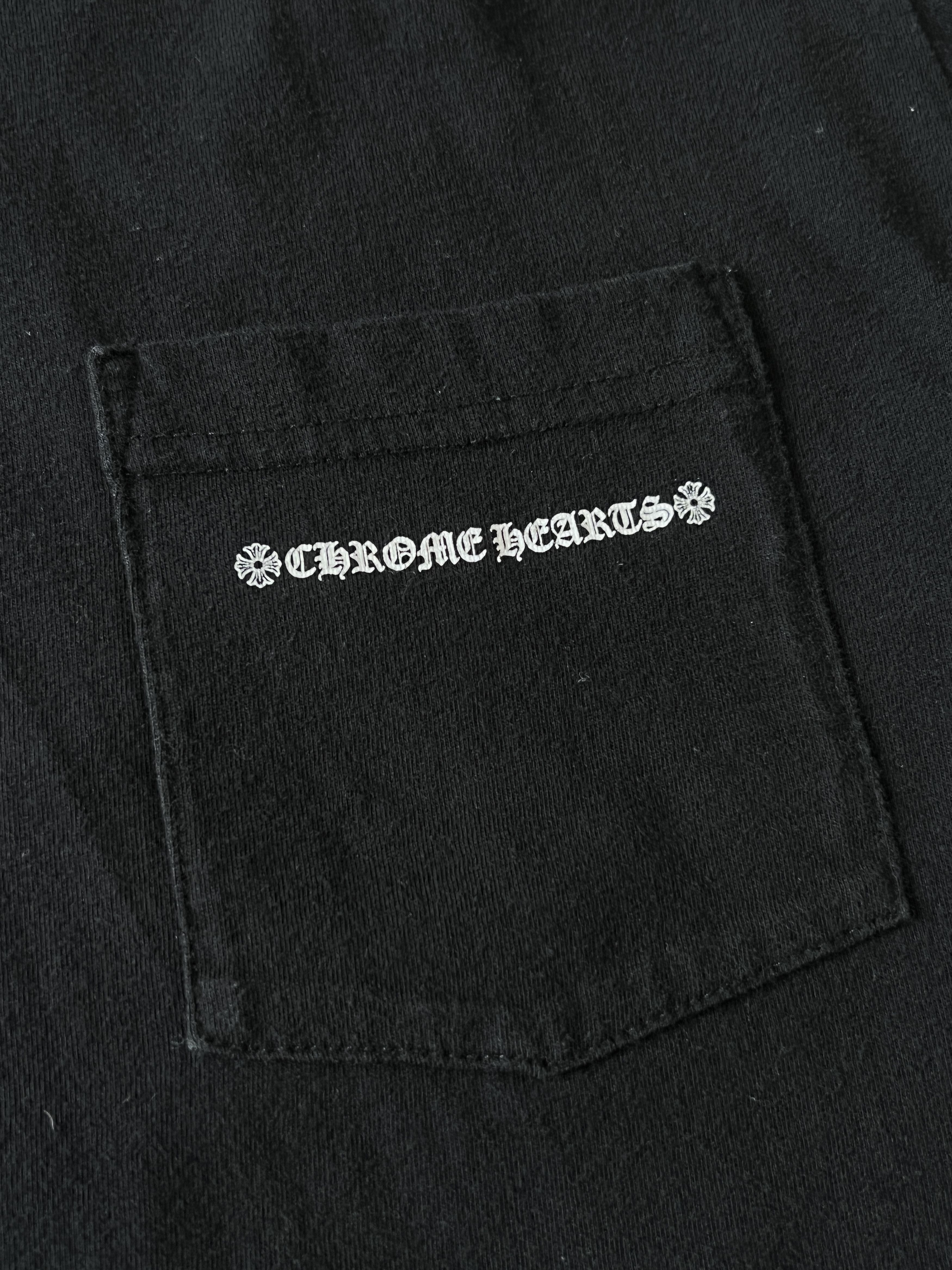Chrome Hearts Chrome Hearts Pocket Tee Fuck You Script Back Black M Size US M / EU 48-50 / 2 - 3 Thumbnail