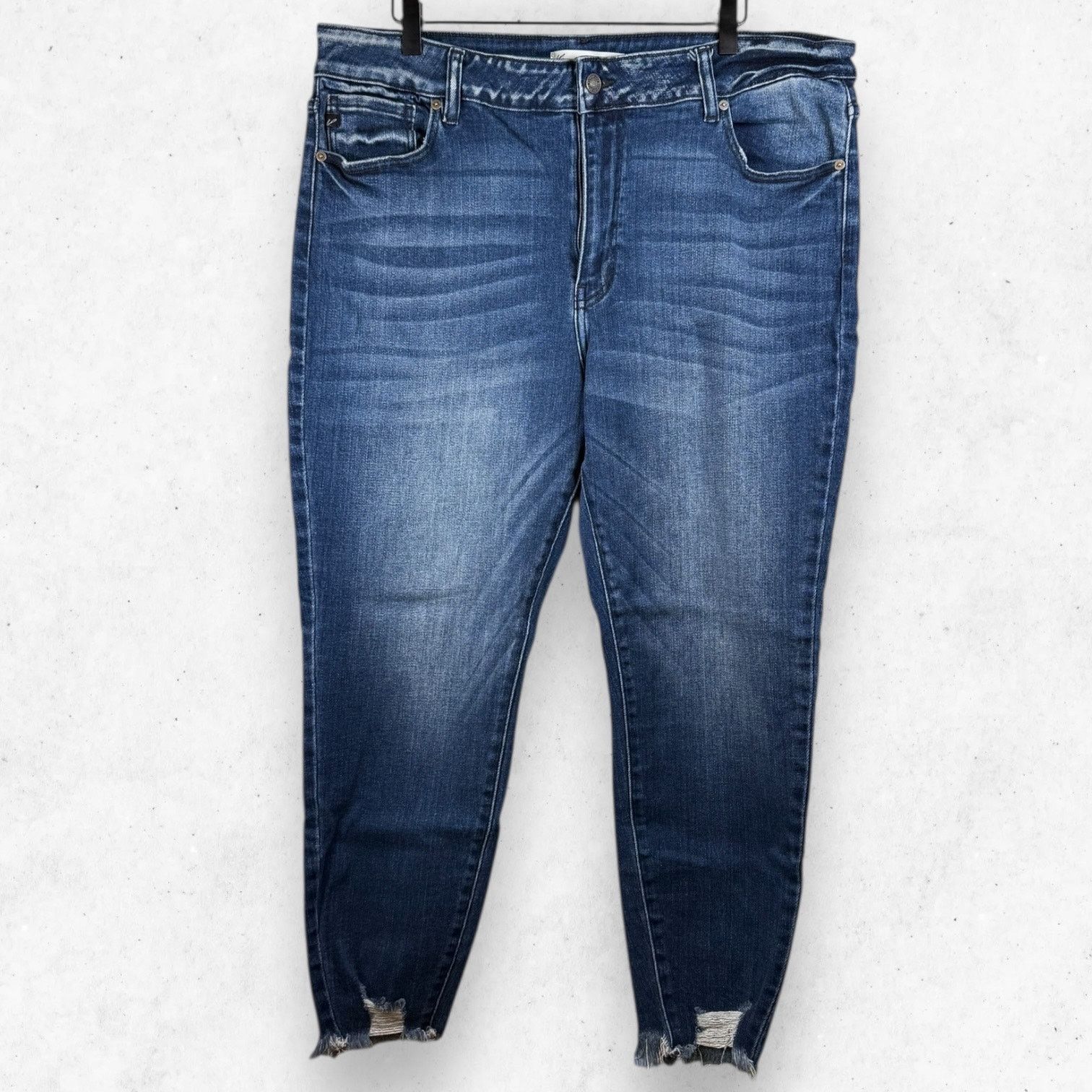 Other KanCan Jeans Women's 20 Skinny Mid Rise Stretch Raw Hem Size 42" / US 20 - 1 Thumbnail