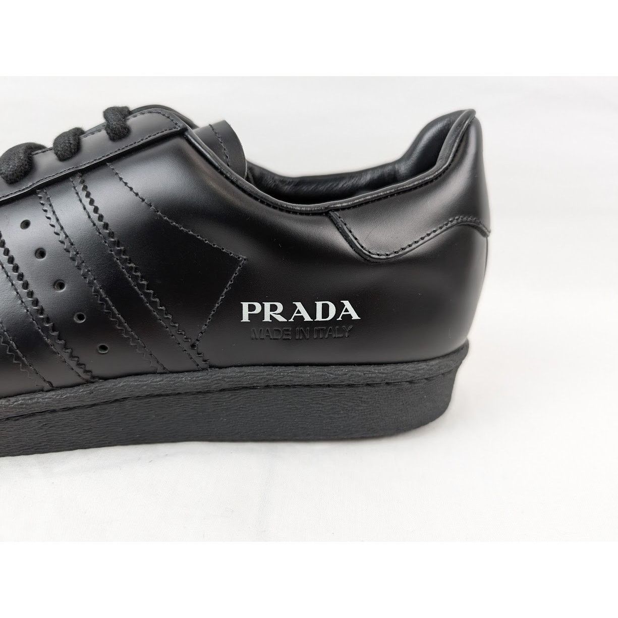 Prada o1rshd1 Brushed Calf Low-Top Sneakers in Black Size US 9.5 / EU 42-43 - 4 Thumbnail