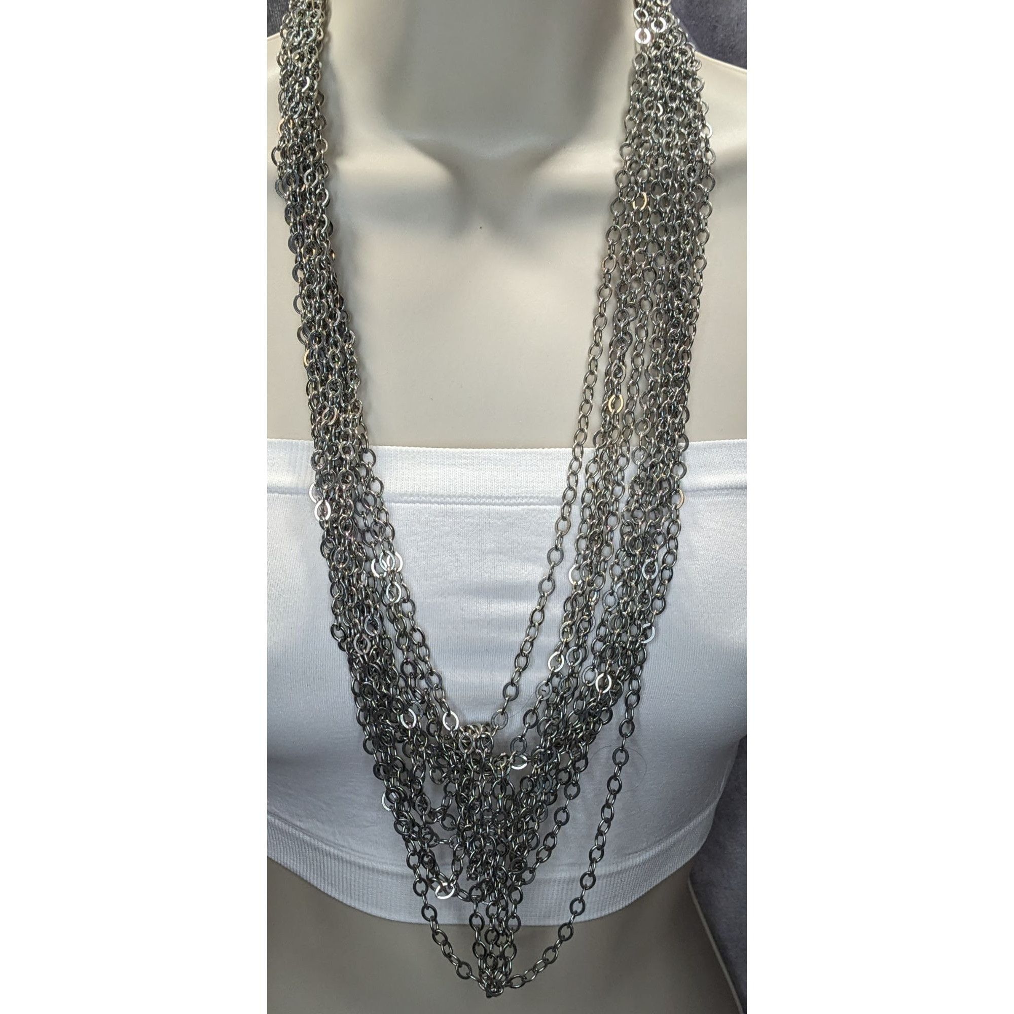 Other Layered Glam Metal Chain Necklace Size ONE SIZE - 1 Thumbnail