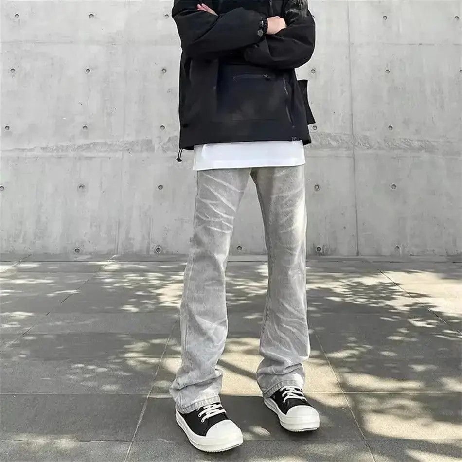 Japanese Brand Avant garde fashion washed damage flared jeans pants Size US 28 / EU 44 - 3 Thumbnail