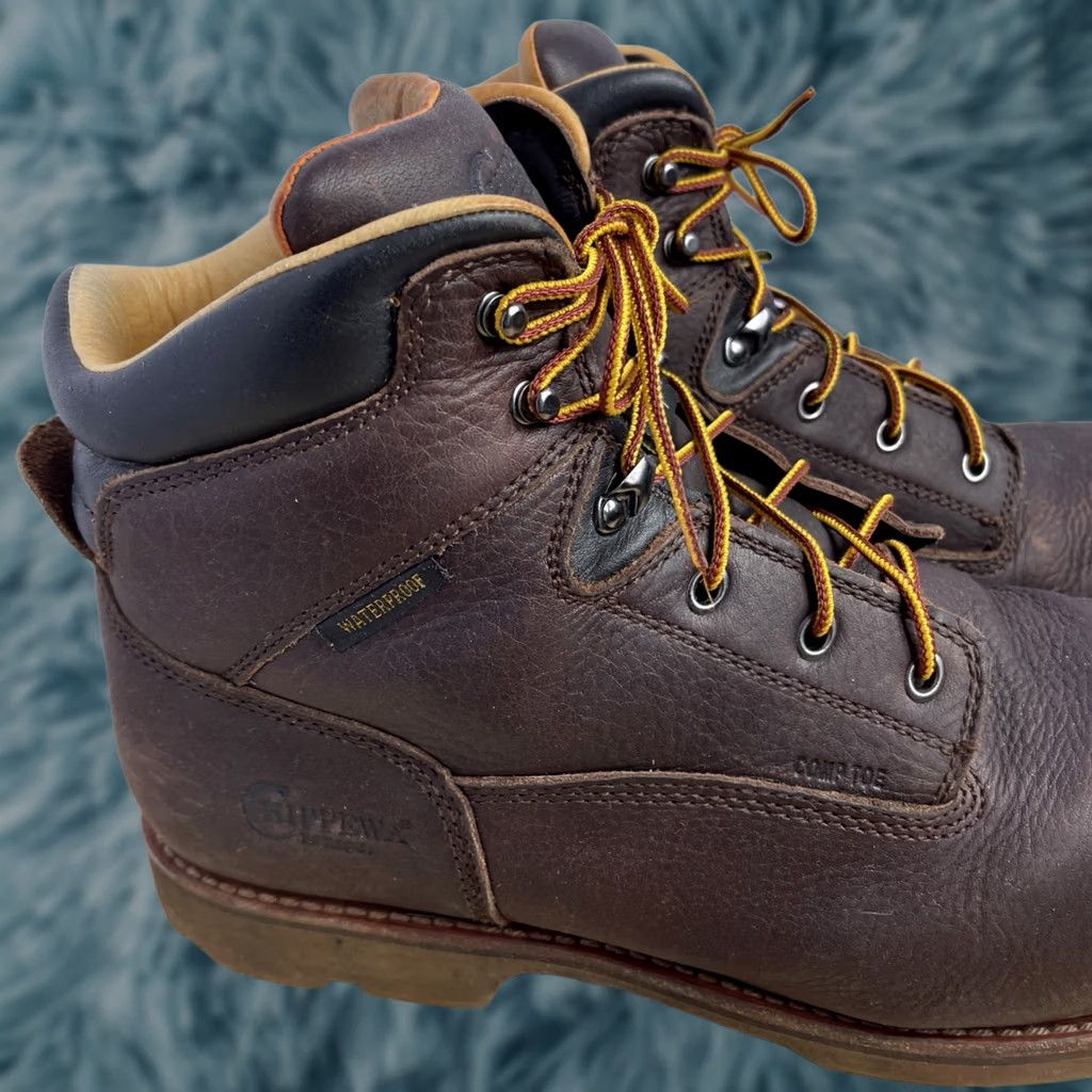 Chippewa Chippewa Boots Work Boots 13 D Leather Waterproof Composite Toe Met Guard CT PR Briar Brown Size US 13 / EU 46 - 1 Thumbnail