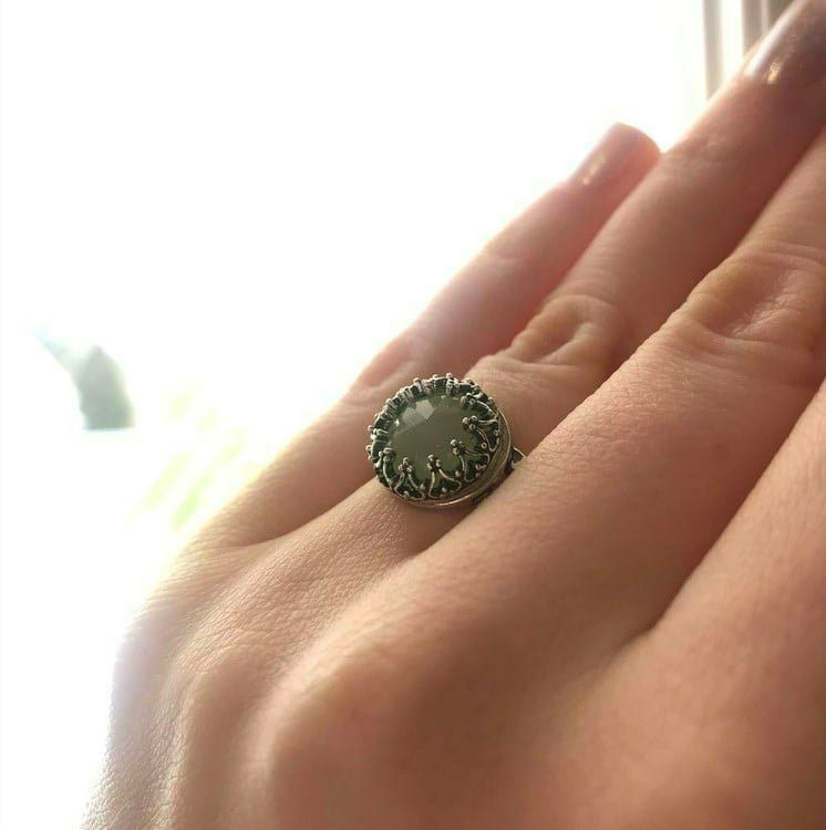 Other Sterling Silver Vintage Green Peridot Retro Ring - Size 7 Size ONE SIZE - 5 Thumbnail