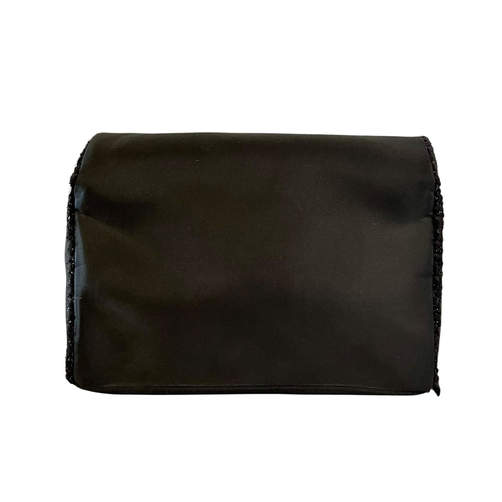Chanel Chanel Parfums Black Satin Faux Tweed Toiletry Bag Clutch Size ONE SIZE - 2 Thumbnail