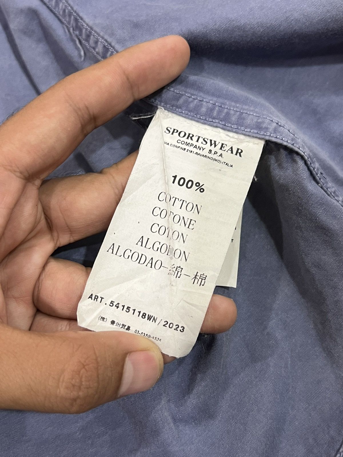 Stone Island Stone Island Garment Dye Blue Twin Pocket Overshirt Size US L / EU 52-54 / 3 - 9 Thumbnail
