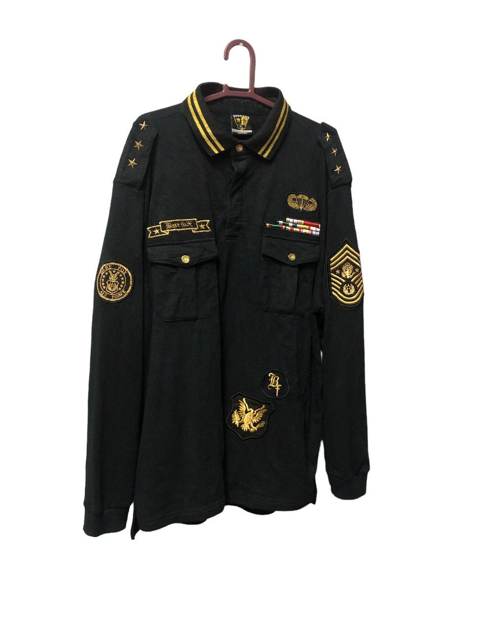 Other Bare Fox Air Force Polo Tee Long Sleeve Shirt Size US XL / EU 56 / 4 - 3 Thumbnail