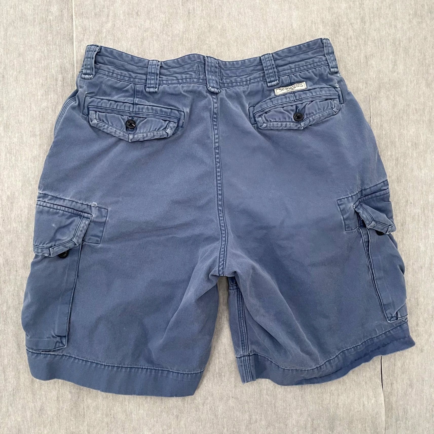 Polo Ralph Lauren Polo Ralph Lauren Cargo Shorts Adult 35 Blue Cotton Mens Chino Classic Waist 34 Inseam 9 Casual Hip Hop American Logo Pockets Size US S / EU 44-46 / 1 - 2 Thumbnail