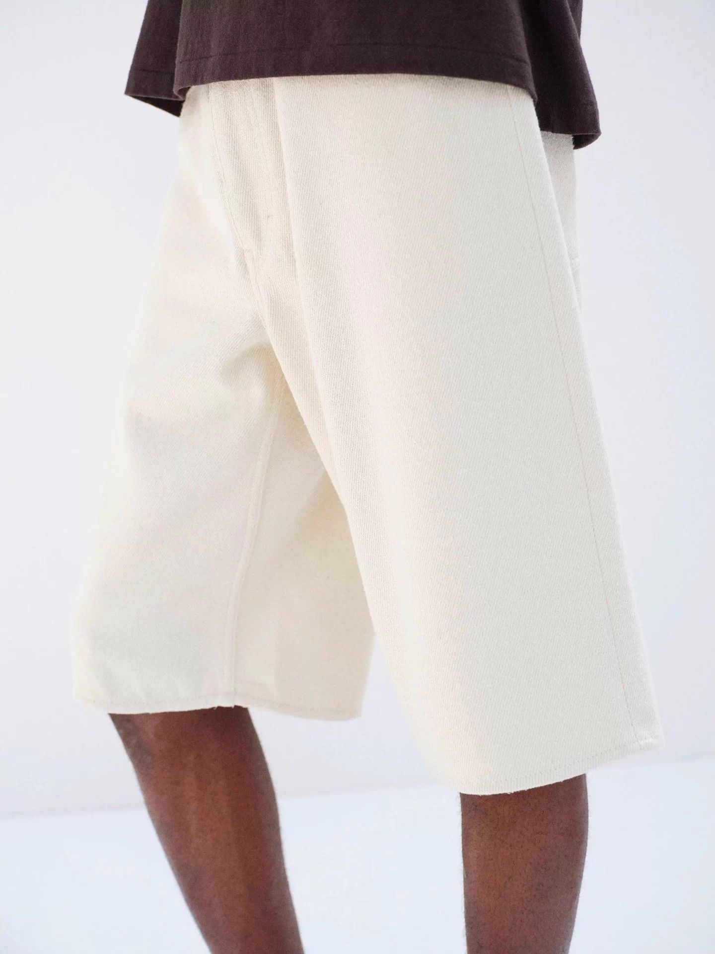 Auralee AURALEE 26ss SilkNepDenim Wide Shorts 3 Black/White Size US 34 / EU 50 - 3 Thumbnail