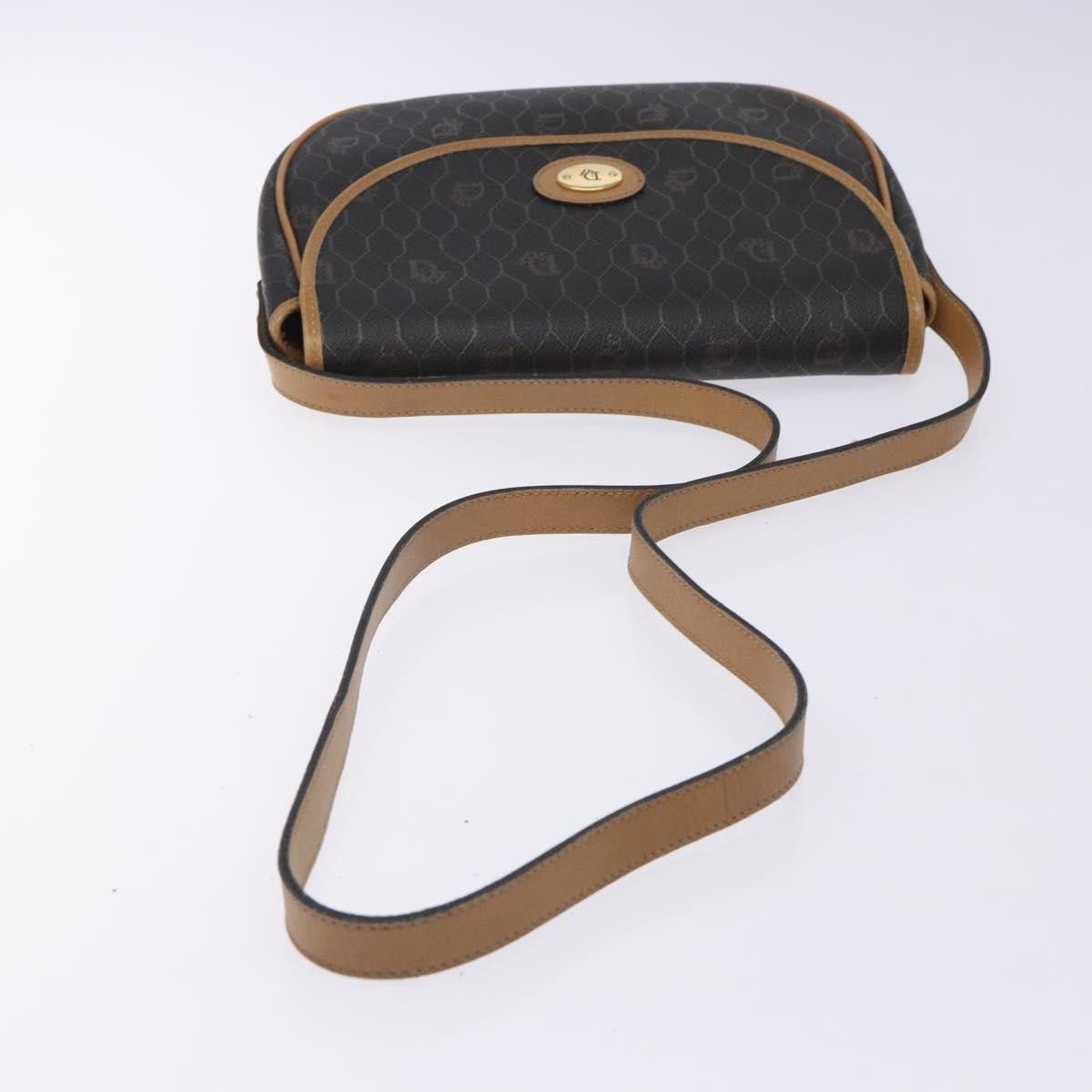 Dior DIOR Honeycomb Canvas Shoulder Bag Pvc Black Gold Size ONE SIZE - 7 Thumbnail