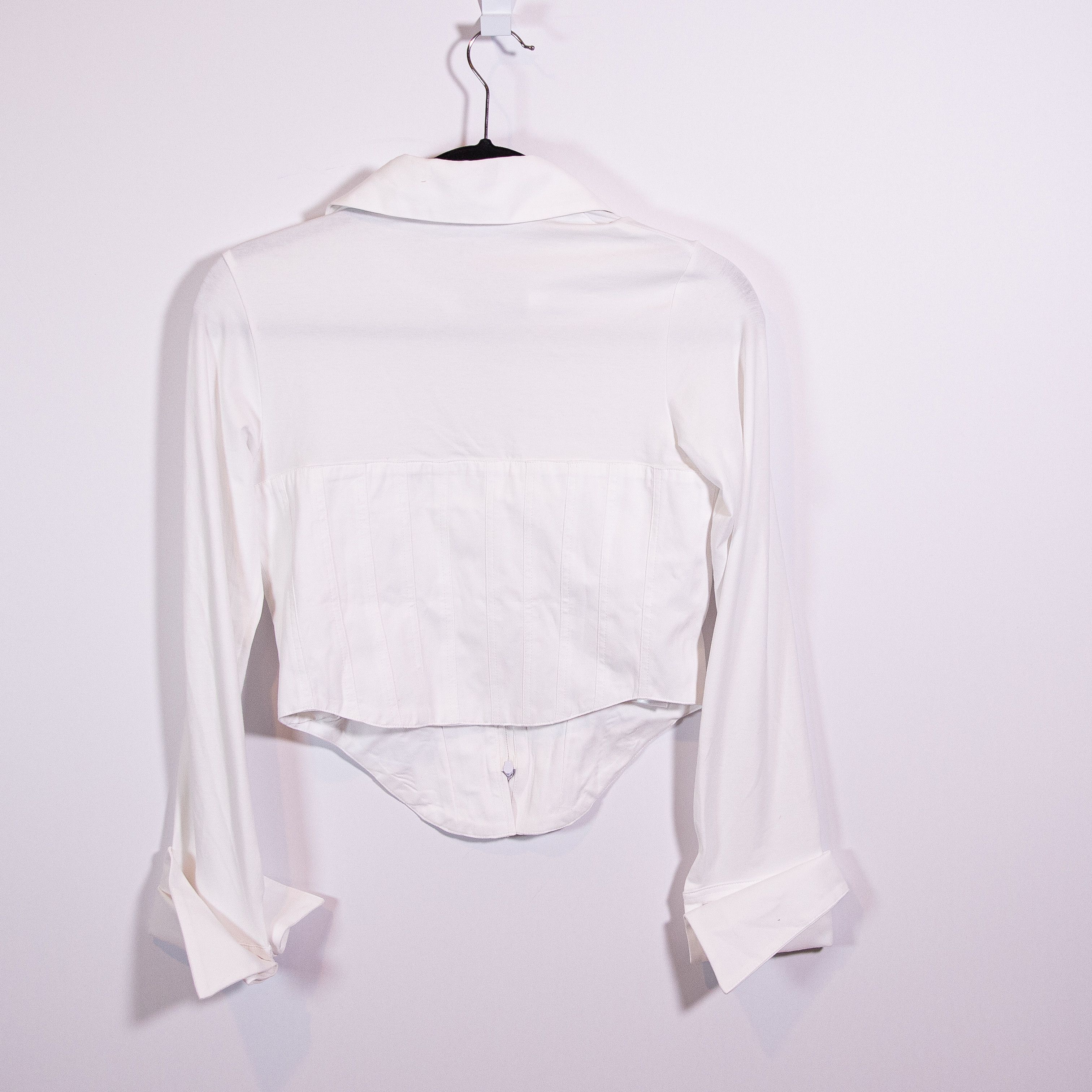 ANNE FONTAINE Anne Fontaine Eddie White Long Sleeve Zip Size XS / US 0-2 / IT 36-38 - 5 Thumbnail