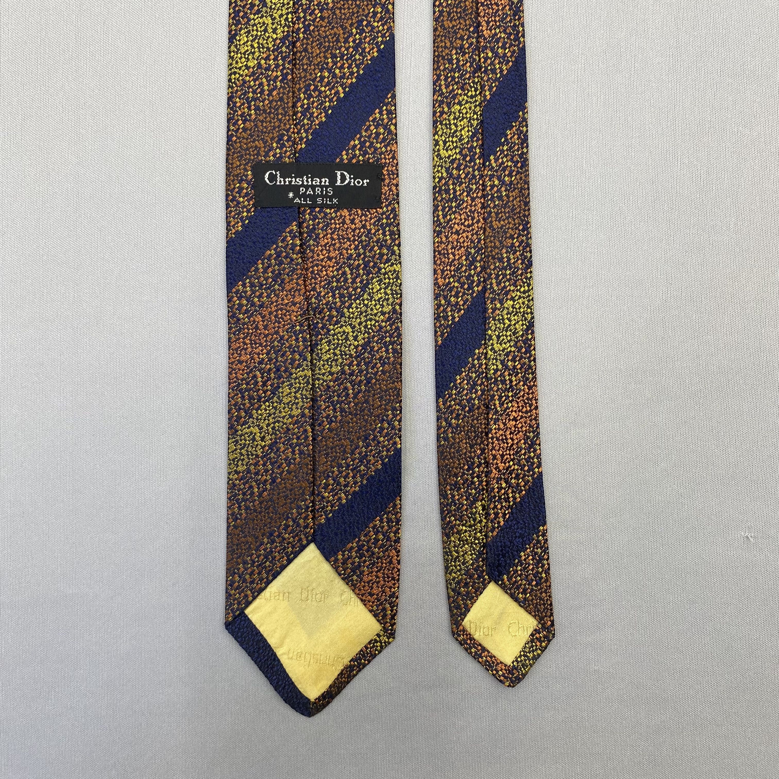 Japanese Brand Vintage Christian Dior SILK Necktie Cravate Pure Silk Size ONE SIZE - 6 Thumbnail