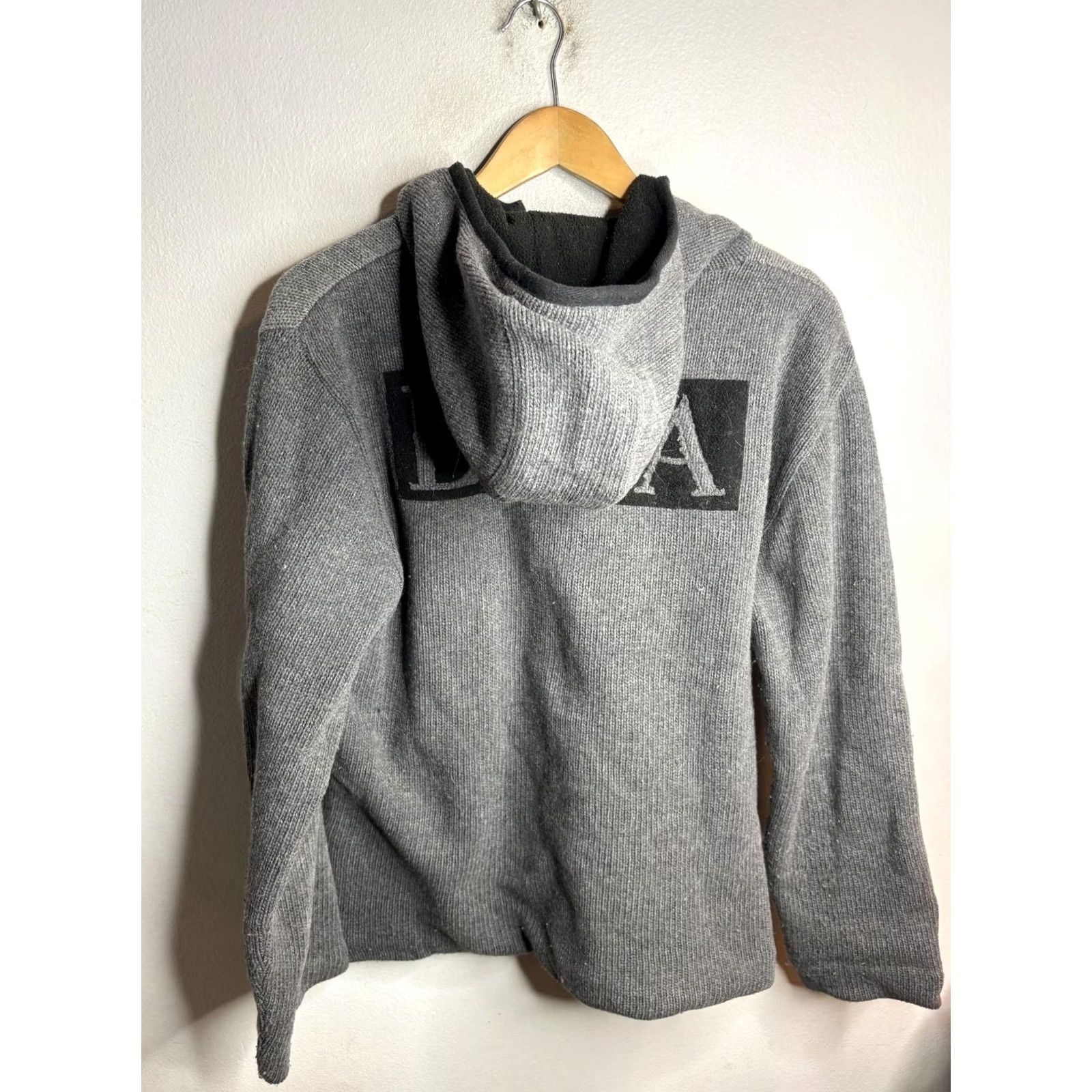 Emporio Armani Emporio Armani Sweater Mens M Gray Hooded 1/4 Zip Toggle EV Armani Logo Knit Pullover Long Sleeve Fall Winter Casual Mens Size US M / EU 48-50 / 2 - 5 Thumbnail