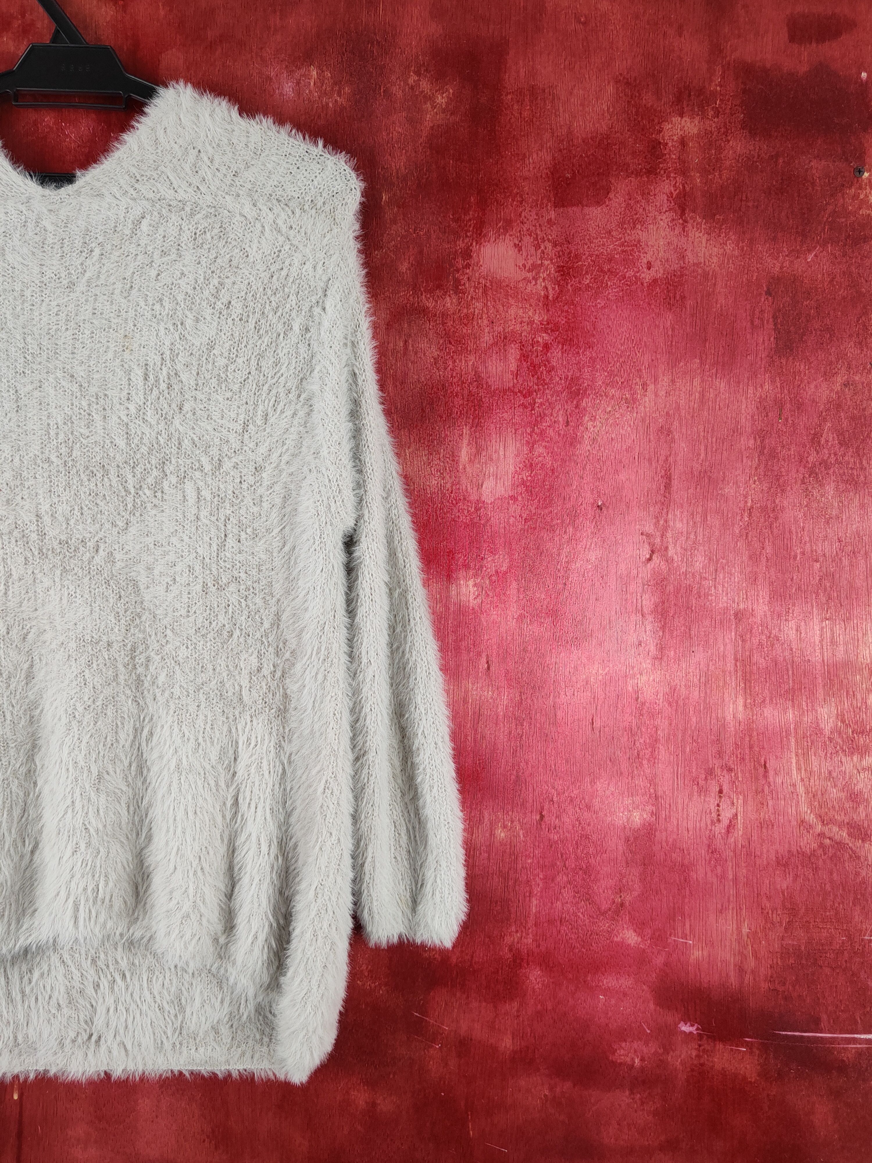 GU GU Gray Shag Shaggy Fur Mohair Knitwear #S1974 Size S / US 4 / IT 40 - 9 Thumbnail