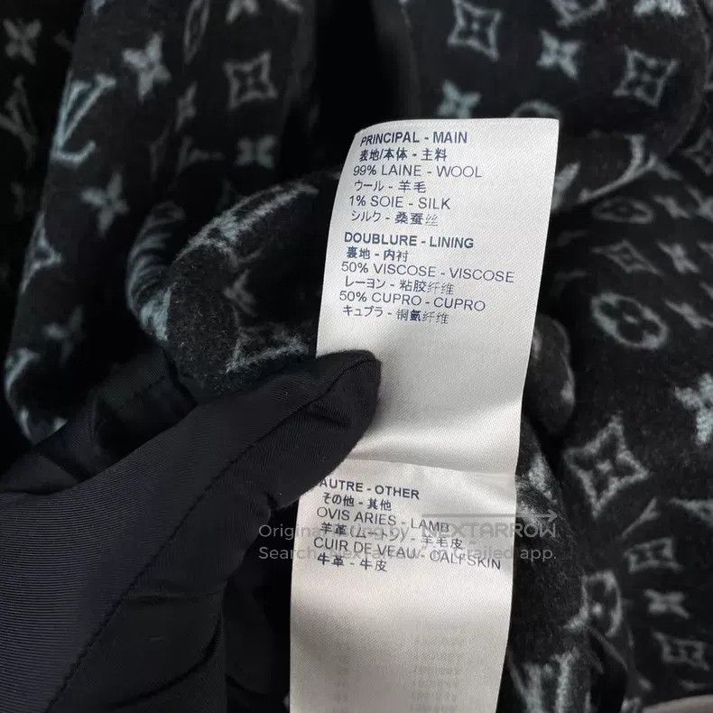 Louis Vuitton Louis Vuitton Black long coat with full print of presbyopi Size US S / EU 44-46 / 1 - 8 Thumbnail