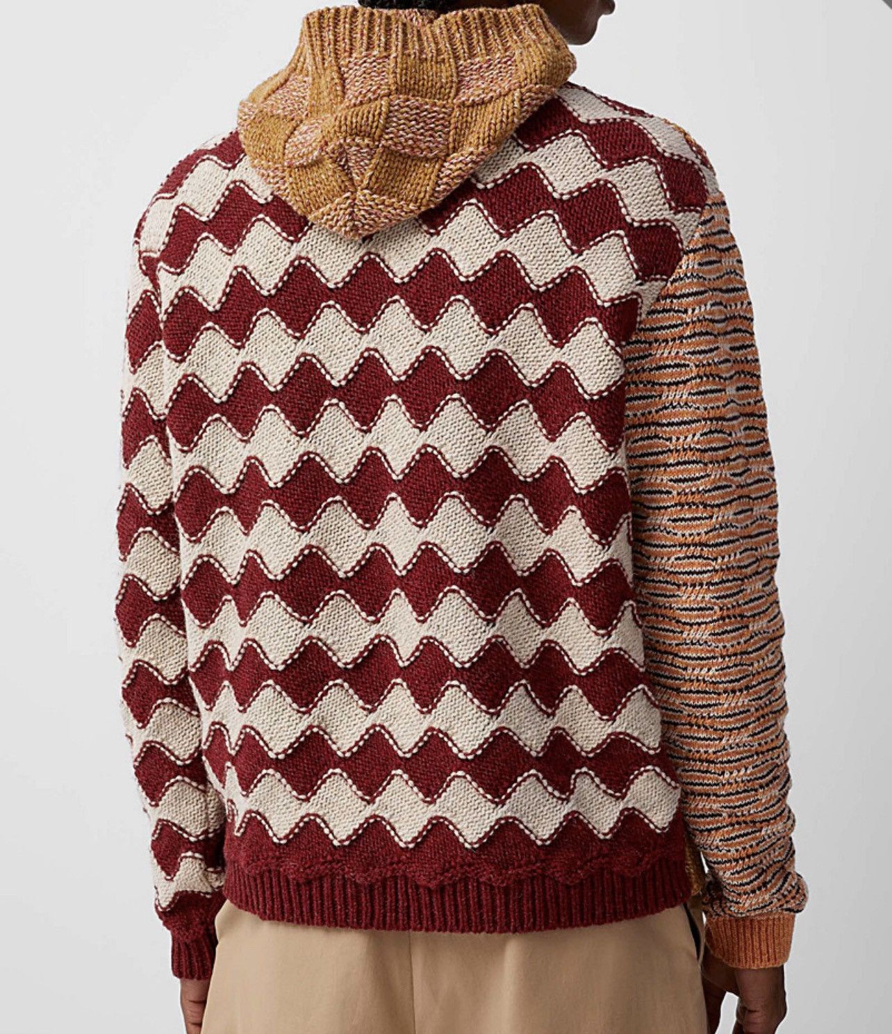 Marni ⚠️$1.8K VALUE⚠️ Wavy and checkered knit hoodie Size US L / EU 52-54 / 3 - 1 Thumbnail
