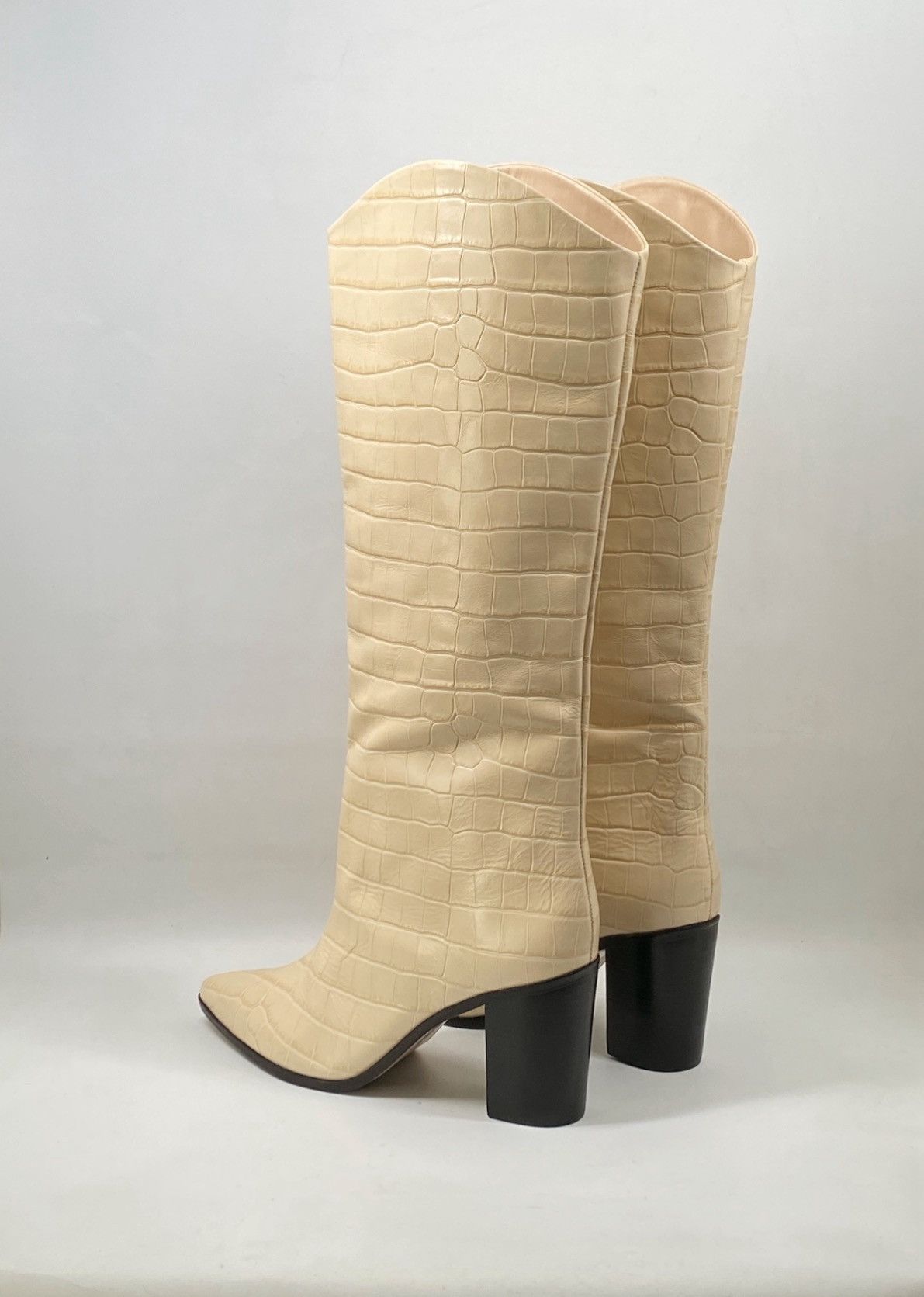 SCHUTZ Schutz Croc-Embossed Leather Boots size 10 Size US 10 / IT 40 - 9 Thumbnail