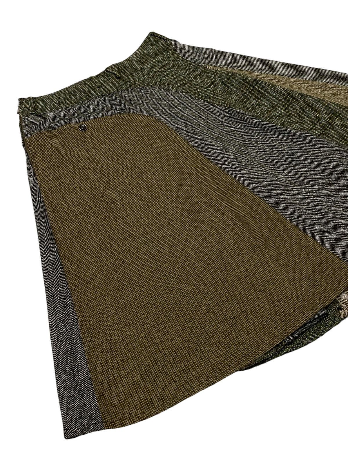 Kapital Kapital Patchwork Wool Midi Skirt Size 30" / US 8 / IT 44 - 22 Thumbnail