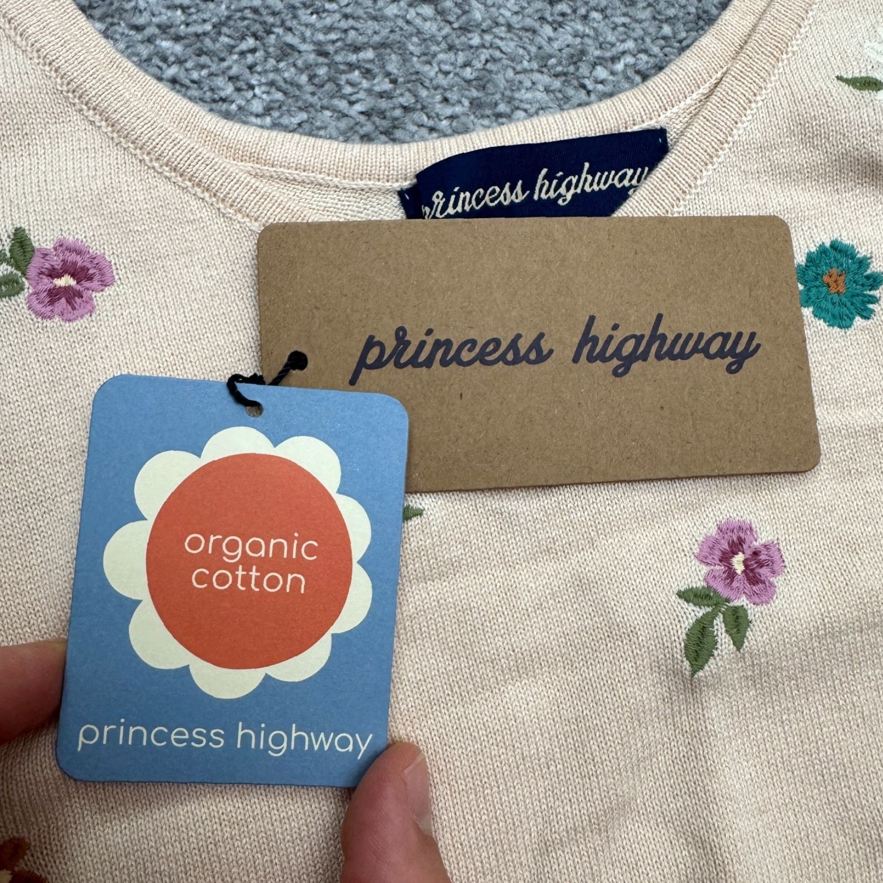 Vintage Princess Highway Tank Top Women's 8 Cream Knit Embroidered Cropped Sleeveless V-Neck Beach Boho 90s Style Mens? No gender: Women Size M / US 6-8 / IT 42-44 - 4 Thumbnail