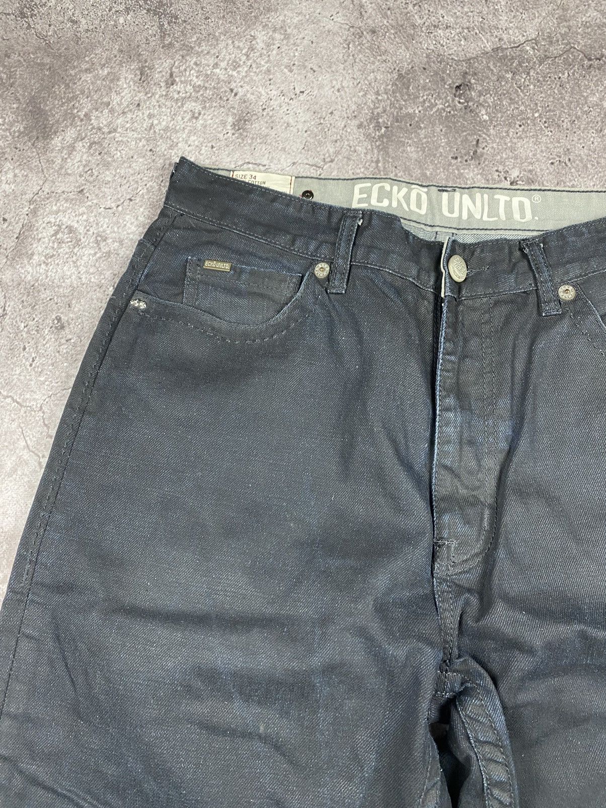 Ecko Unltd. CRAZY VINTAGE Y2K ECKO BAGGY ARCHIVAL SKATER JEANS RARE Size US 34 / EU 50 - 3 Thumbnail