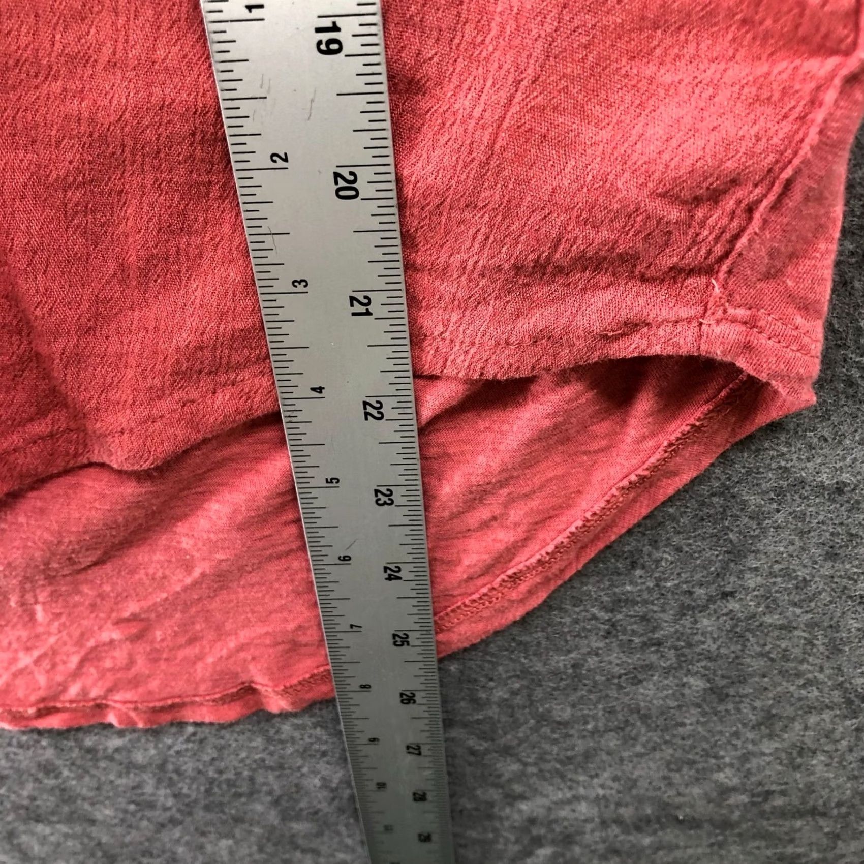 Lucky Brand Lucky Brand Popover Top Womens M Short Sleeve Coral Collared Lightweight Shirt Blouse Casual Slim Relaxed Size M / US 6-8 / IT 42-44 - 7 Thumbnail