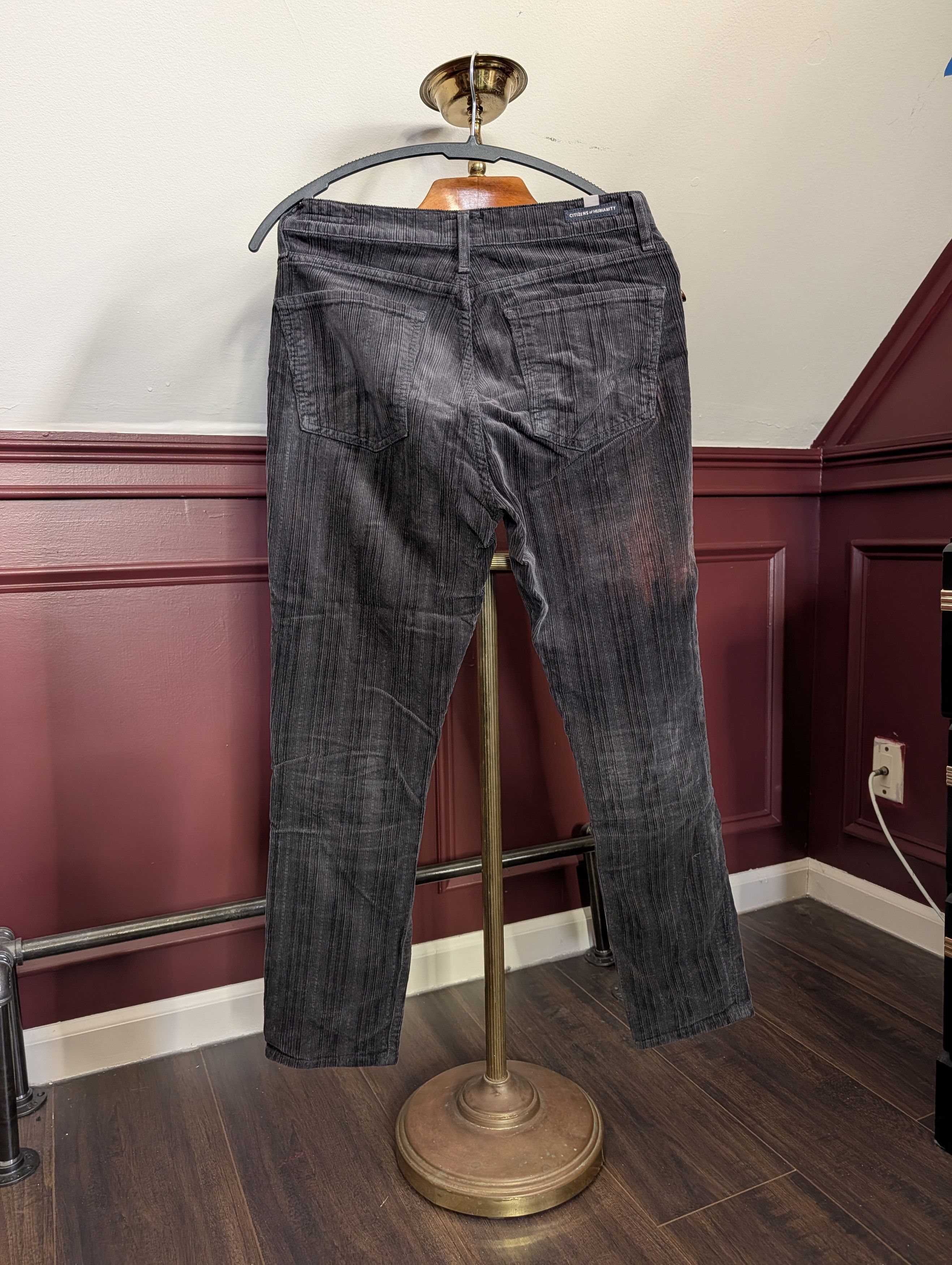 Citizens Of Humanity Black striped corduroy made in USA pants 28 Size US 30 / EU 46 - 7 Thumbnail