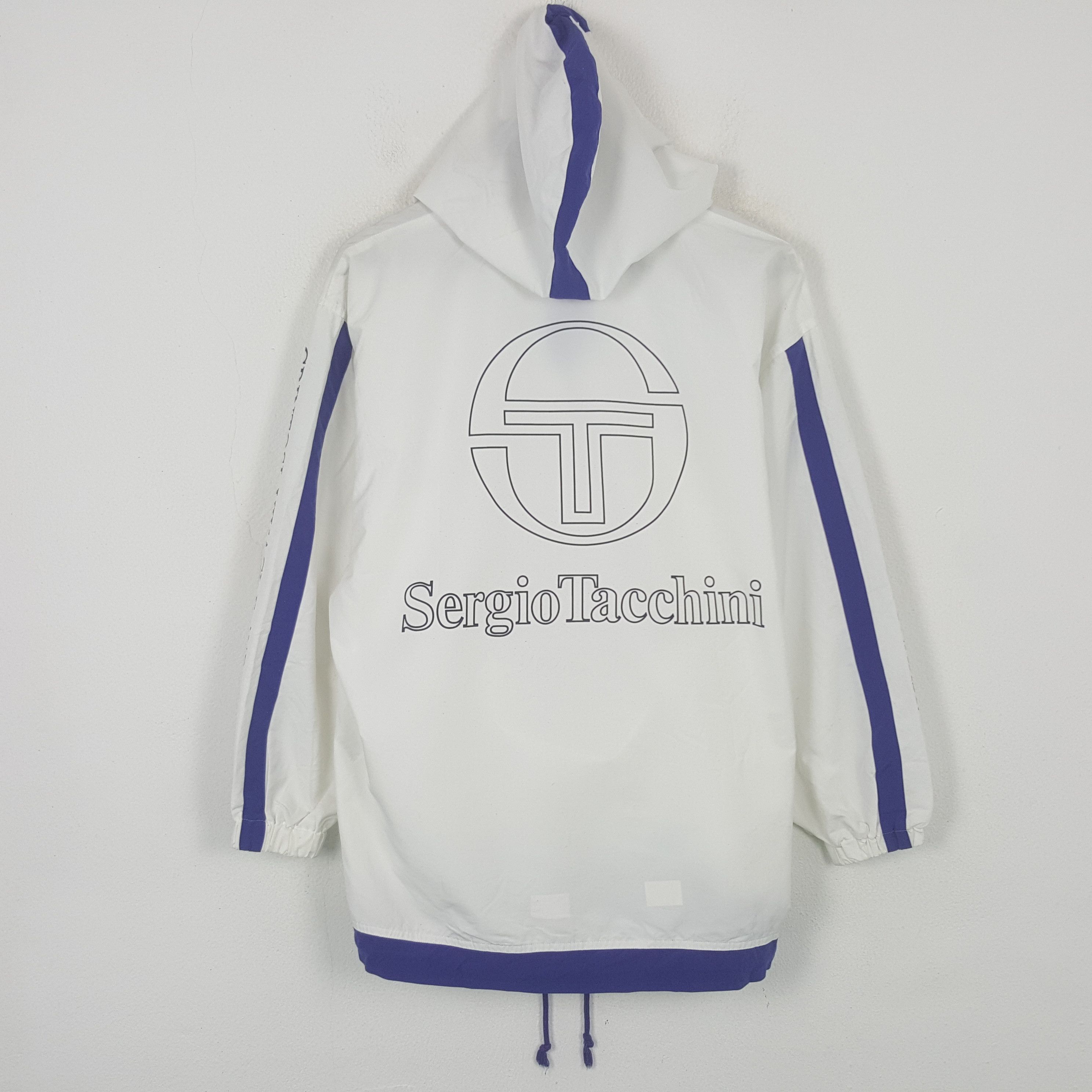 Sergio Tacchini Vintage Sergio Tacchini Windbreaker Jacket Hoodie Size US M / EU 48-50 / 2 - 1 Thumbnail