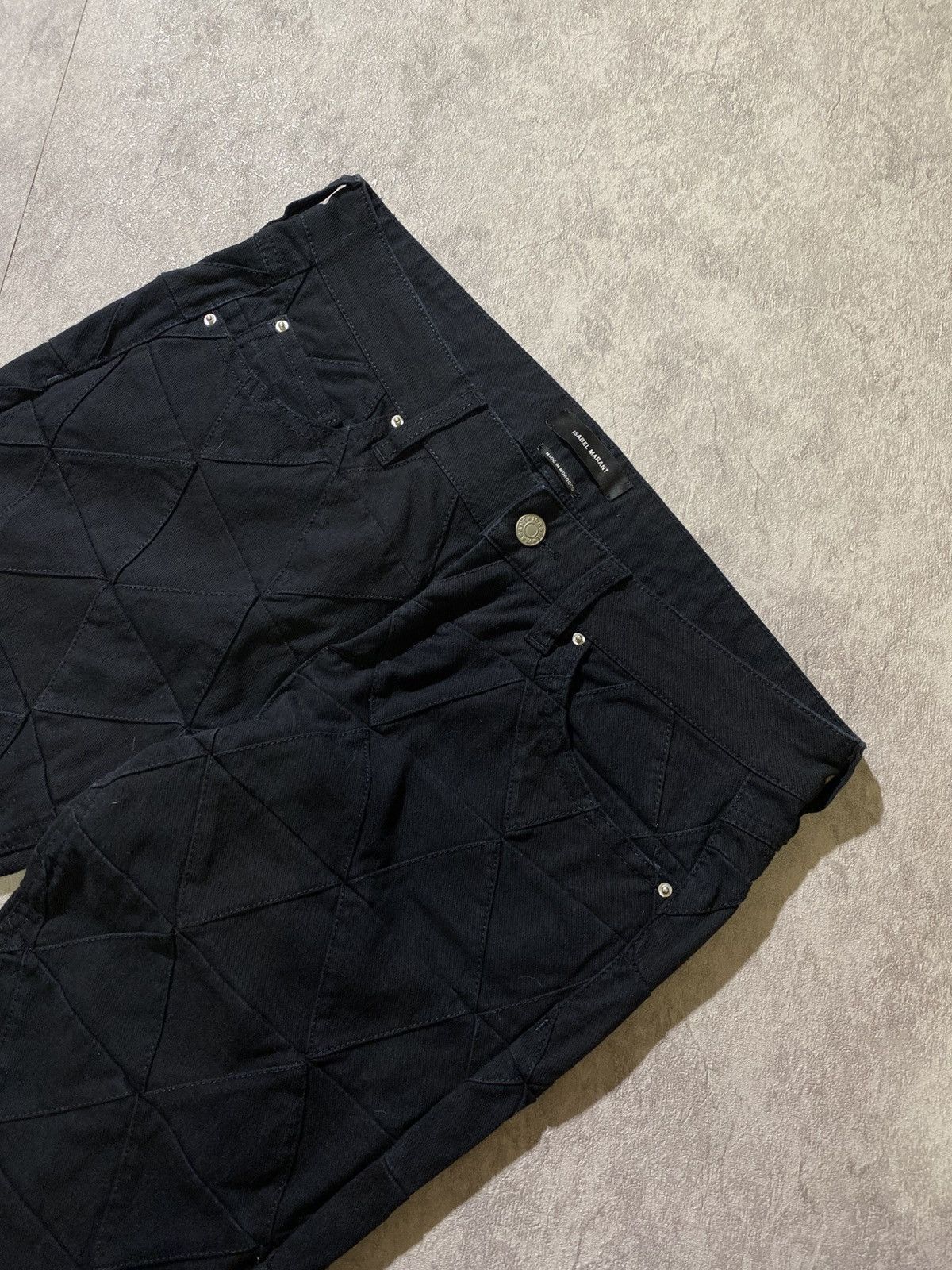 Isabel Marant Isabel Marant Black Quilted Diamond Pants Tapered Size US 28 / EU 44 - 6 Thumbnail