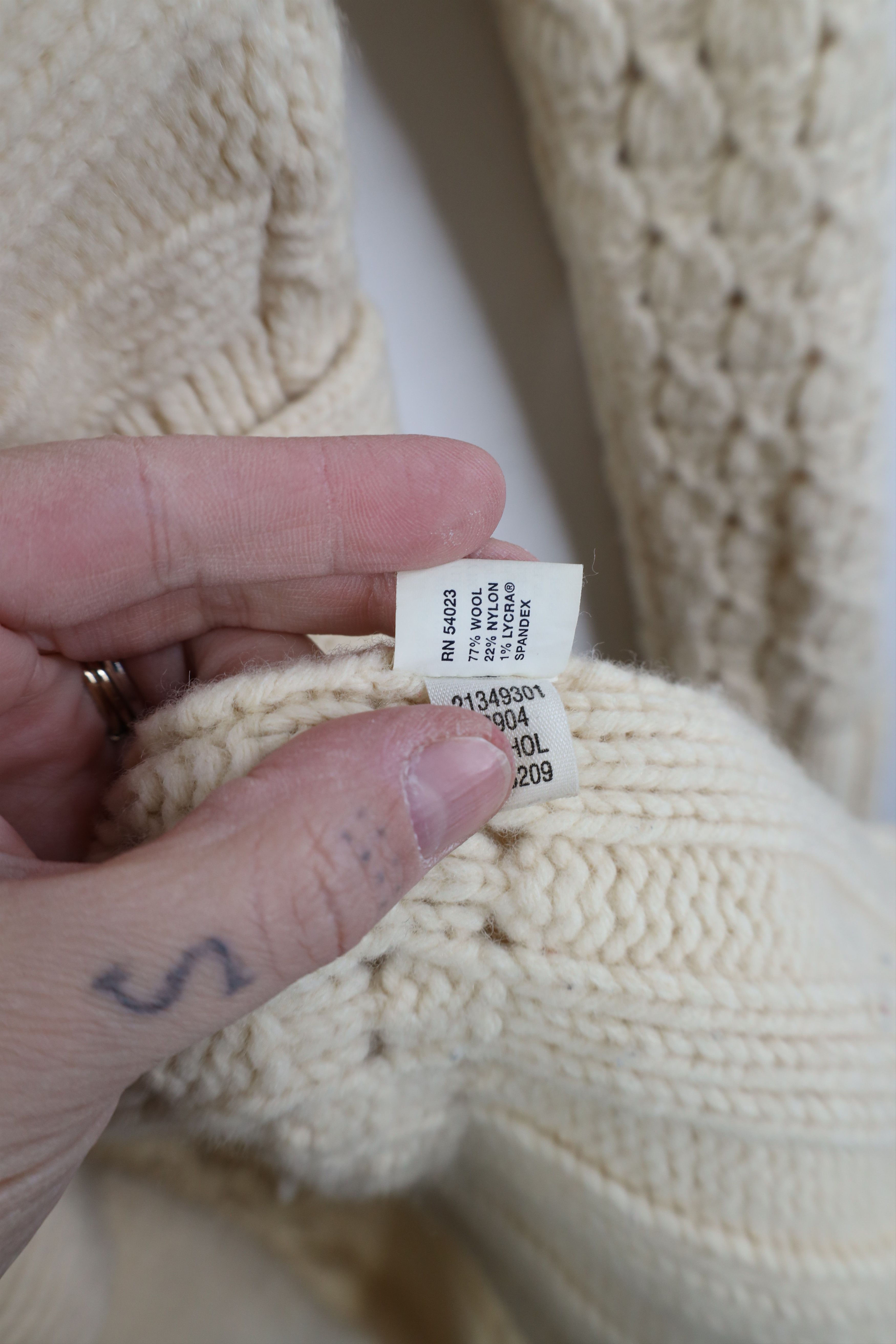 Gap Vintage Y2K 2003 Gap Wool Blend Knit Belted Cardigan Sweater Size M / US 6-8 / IT 42-44 - 8 Thumbnail