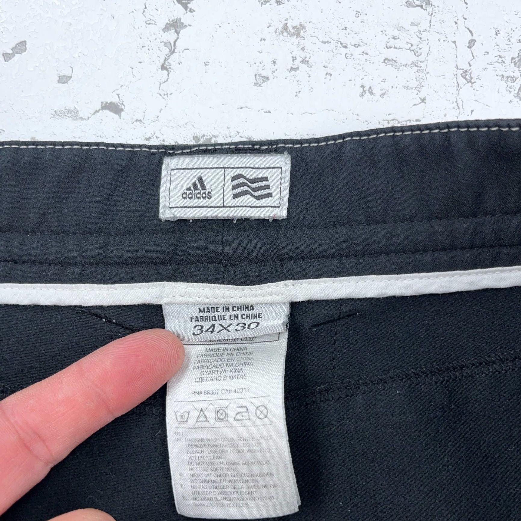 Adidas Adidas Chino Pants Men 34x30 Black Performance Poly Clima Cool Golf Flat Front Size US 34 / EU 50 - 4 Thumbnail
