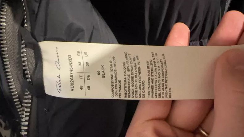Rick Owens RICK OWENS FW22 runway super long sleeve down jacket Size XS / US 0-2 / IT 36-38 - 3 Thumbnail