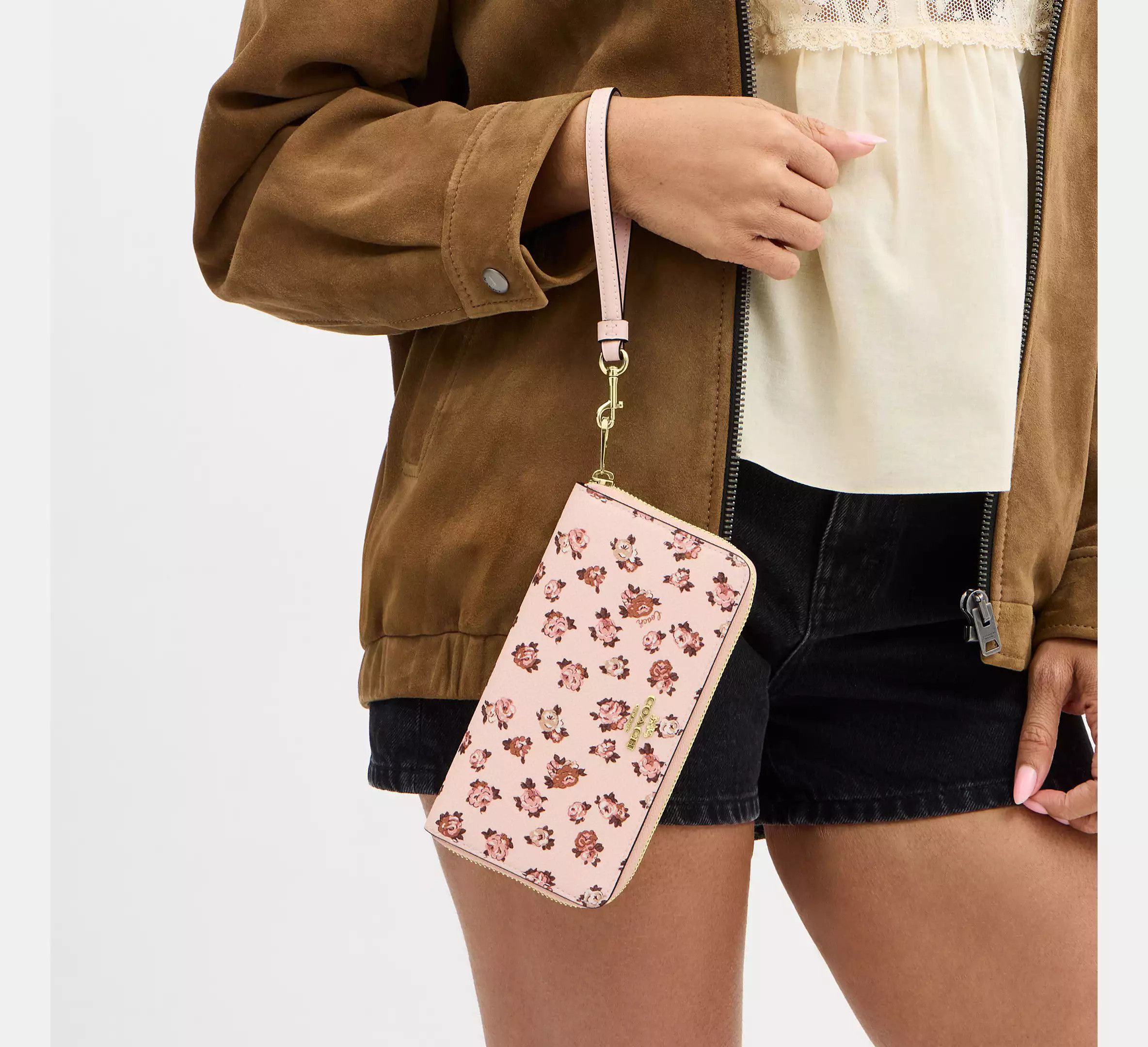 Coach Long Zip Around Wallet With Rosette Print CZ329 Size ONE SIZE - 7 Thumbnail