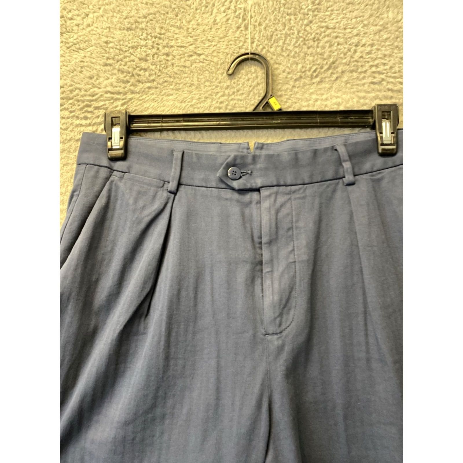 Vintage Spoke Pants Men’s 31x32 Blue Dress Pants Flat Front Classic Fit Workwear /0735 Size US 31 - 2 Thumbnail