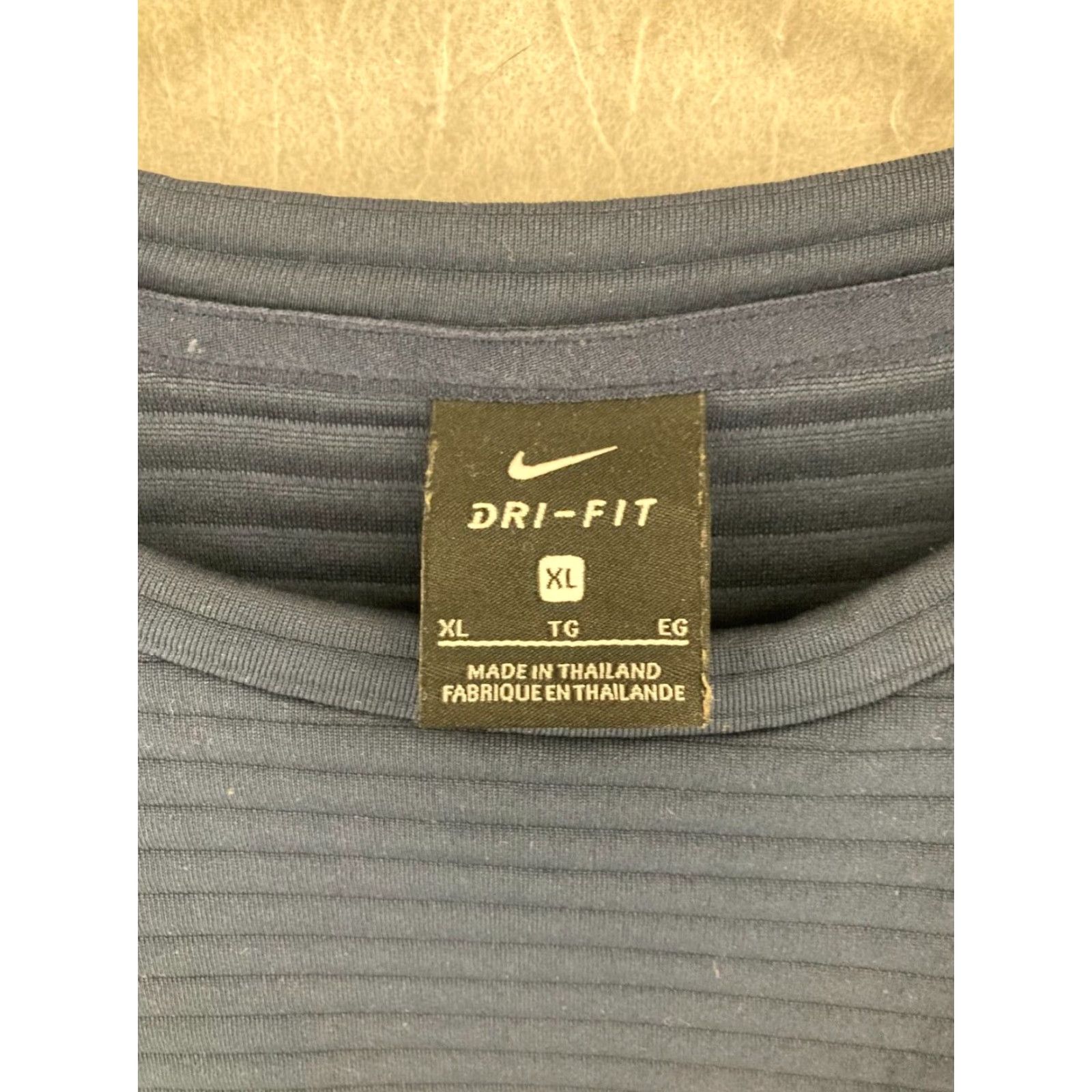 Nike Nike Dri-Fit Long Sleeve Shirt XL Blue Ribbed Spellout Womens Size XL / US 12-14 / IT 48-50 - 7 Thumbnail