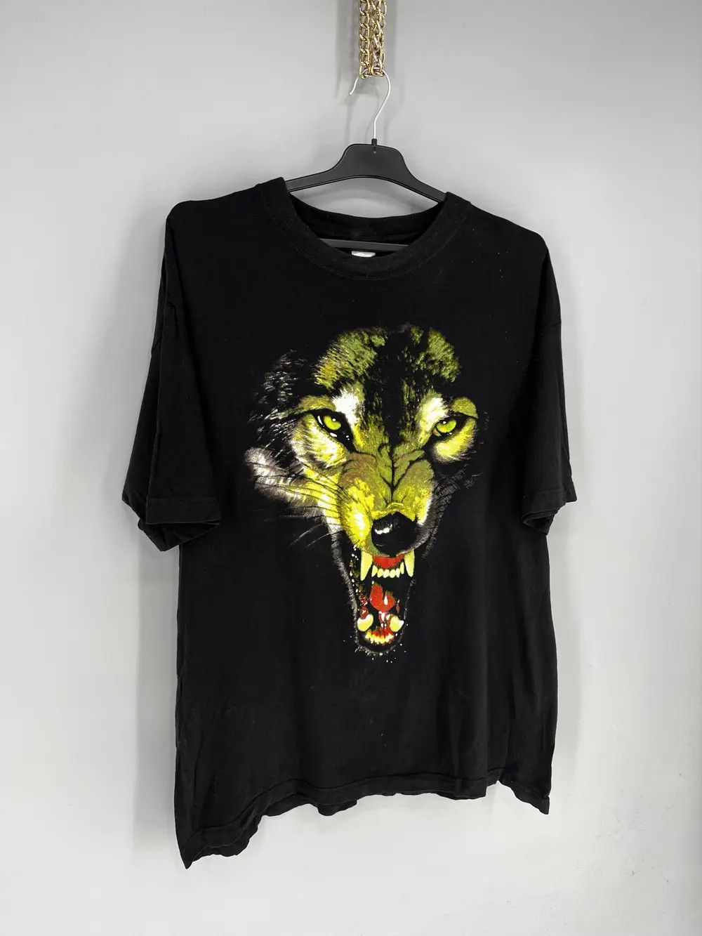 Band Tees Vintage 90s Wolf Face Boxy Fit Tee Toys Rock Size M Size US L / EU 52-54 / 3 - 2 Thumbnail