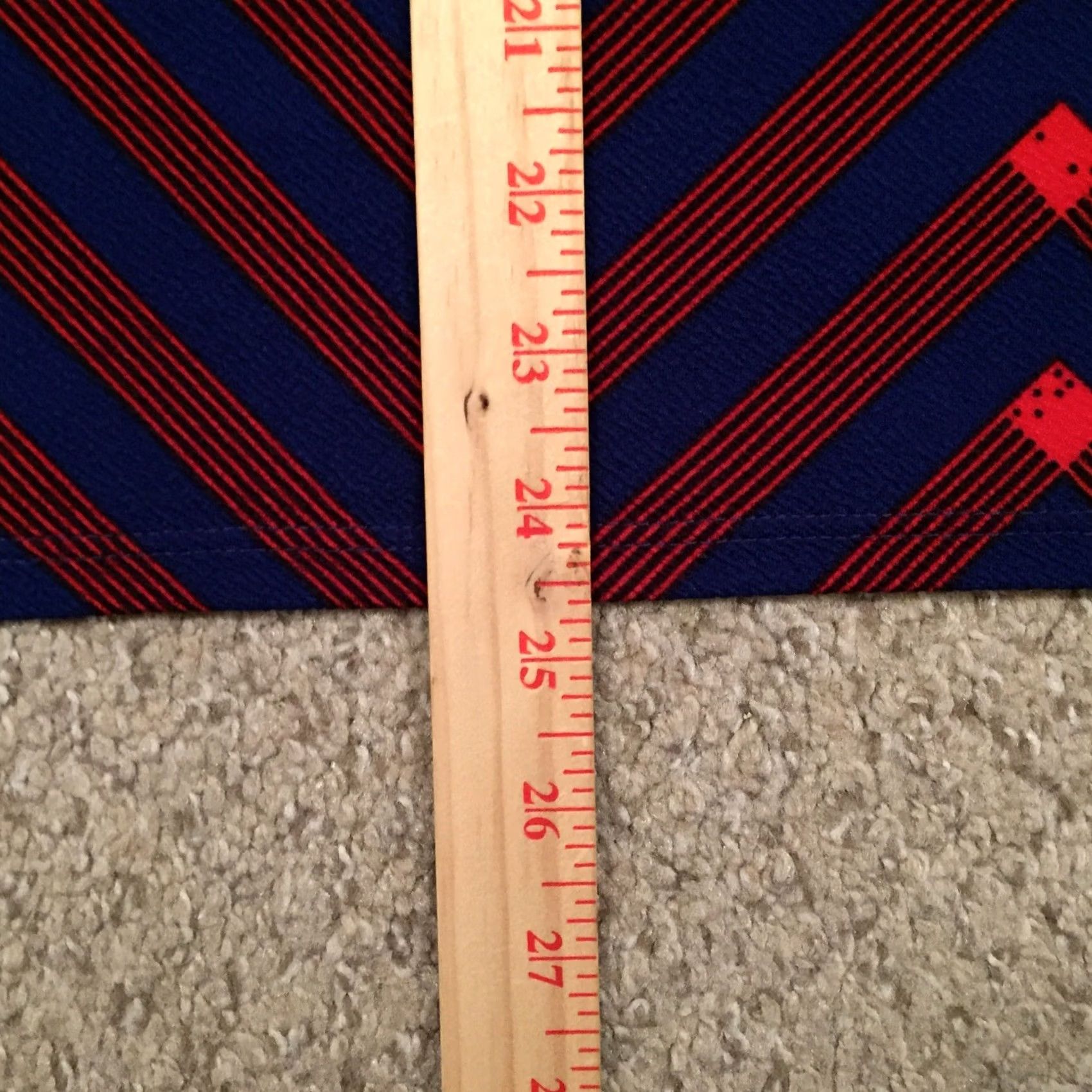 Vintage LuLaRoe Skirt XL Red Blue Geometric Knee Length Unlined Pull On Size 40" / US 18 - 5 Thumbnail