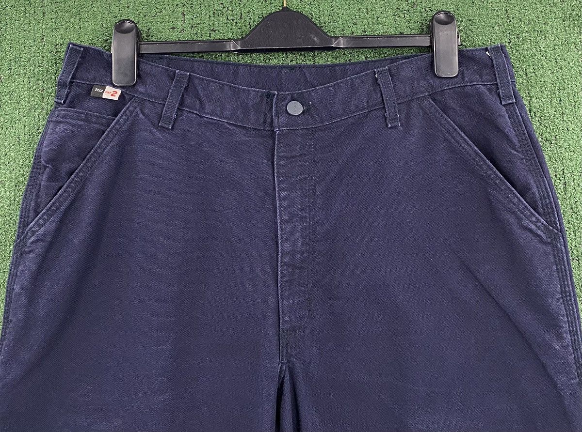 Carhartt Carhartt FR CAT 2 Navy Blue Original Canvas Workwear Pants Size US 35 - 6 Thumbnail