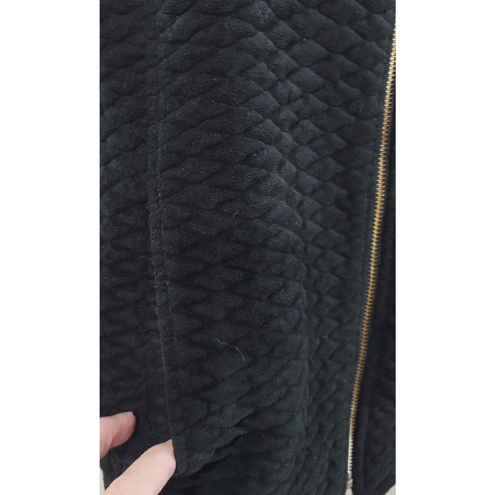 Other David Brooks Black Quilted Velvet Full Zip Vest large Lined Size L / US 10 / IT 46 - 2 Thumbnail