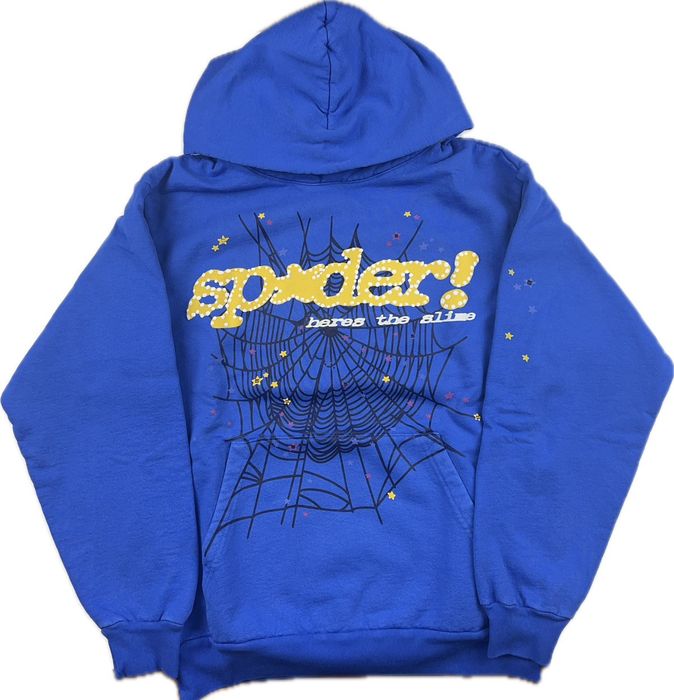 Spider Worldwide Sp5der TC Blue Hoodie | Grailed