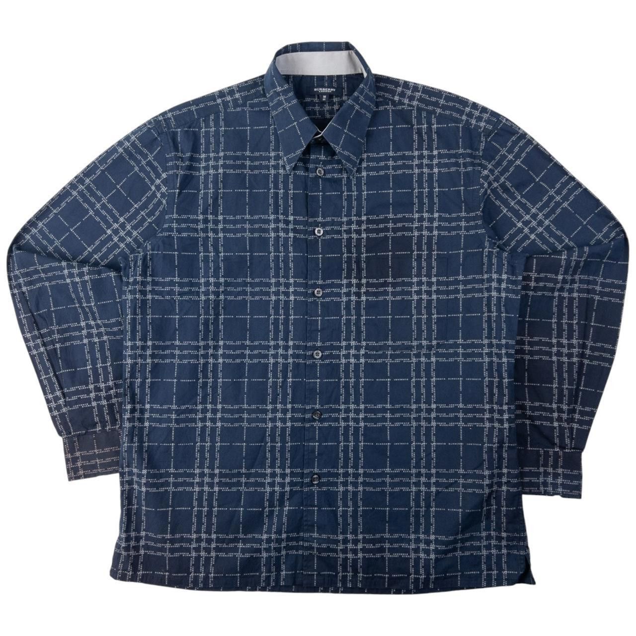 Burberry Vintage Burberry Text Check Long Sleeve Shirt Size M Size US M / EU 48-50 / 2 - 1 Thumbnail