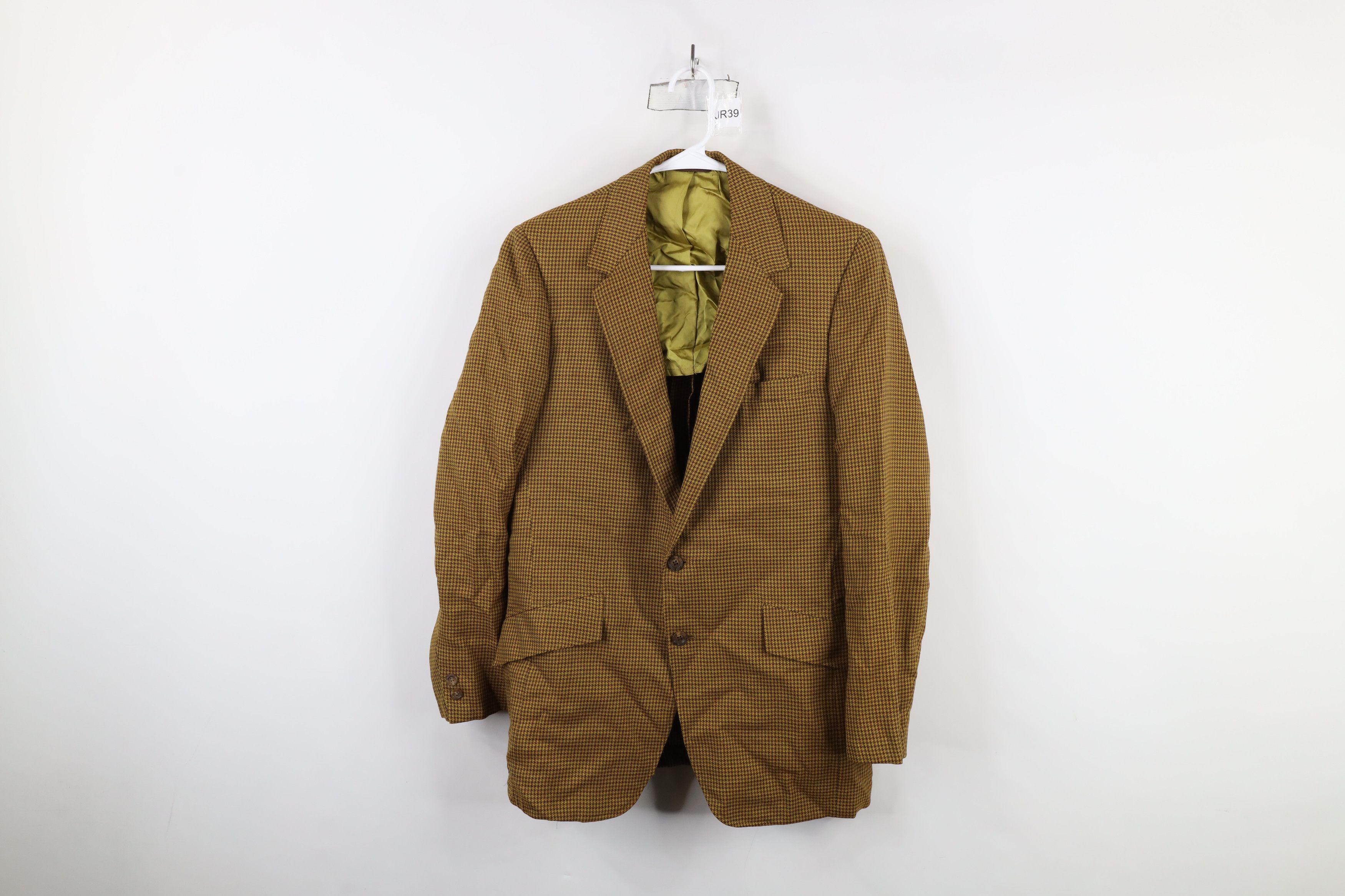 Vintage Vintage 60s Rockabilly Gabardine Houndstooth Blazer Jacket Size US L / EU 52-54 / 3 - 1 Thumbnail